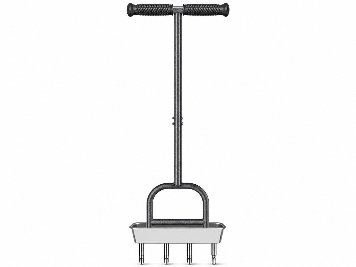 BeneLabel Rasenlüfter Manuell Aerifizierer mit Auffangschale, für Garten‑Rasenpflege, 28,6 cm Arbeitsbreite, (1-tlg), Rasenspecht mit 4 hohlen Zinken & Reinigungswerkzeug