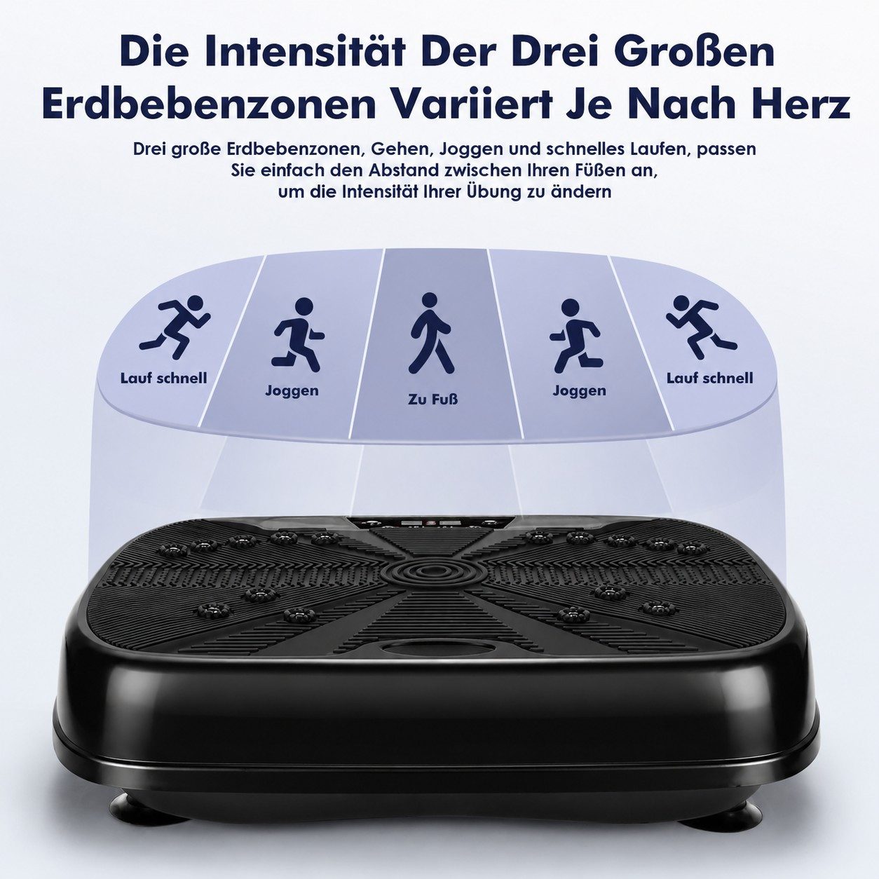 kehot Vibrationsplatte Vibrationsplatte mit Doppelmotoren, Fernbedienung & Trainingsbänder, 200 W, 99 Intensitätsstufen, (für Abnehmen, Ganzkörpertraining, Muskelaufbau - Massagegerät), 120 kg Kapazität Vibrationsplatte für Home Workout