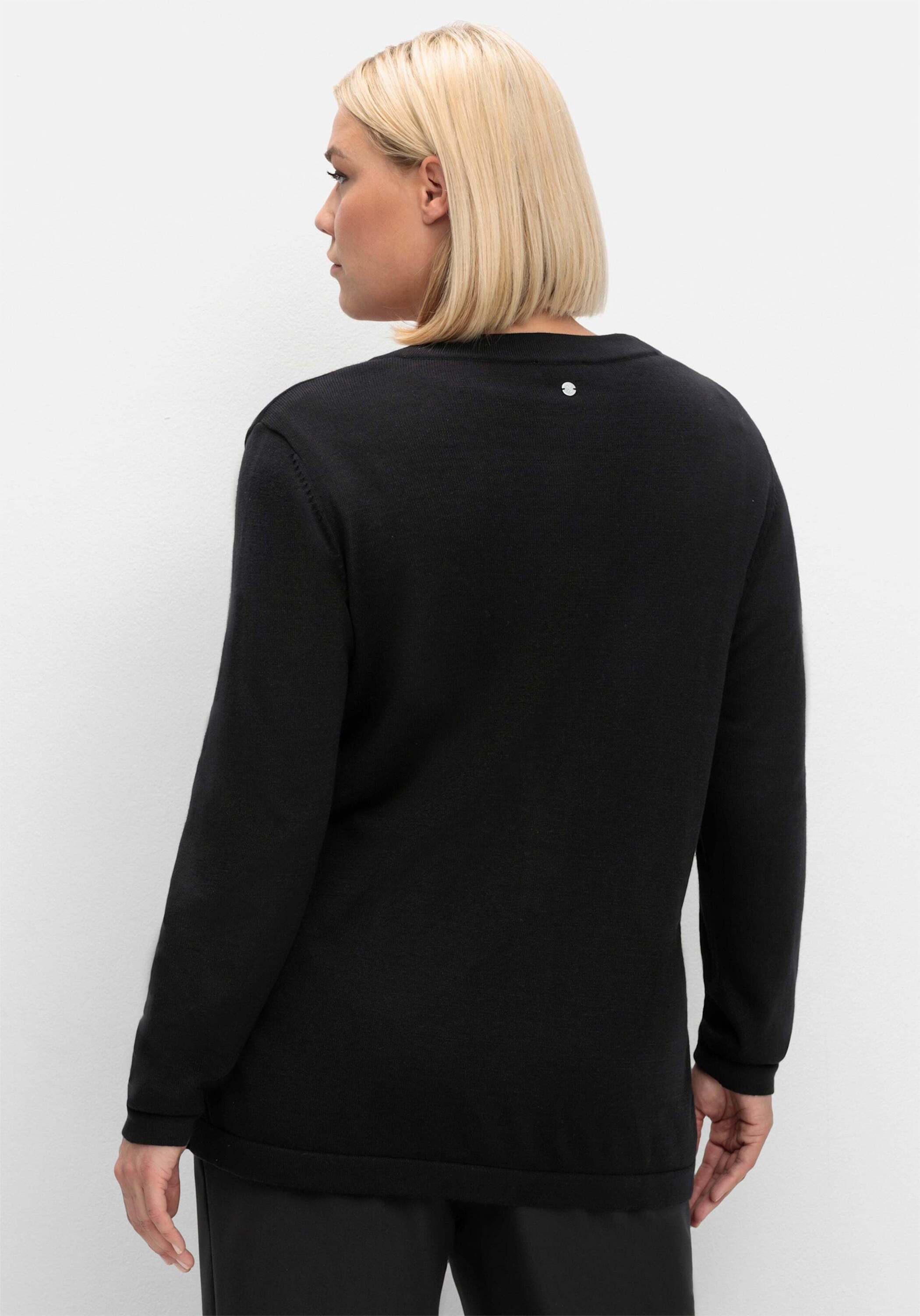 Sheego Strickjacke Strickjacke Langarm aus feinem Viskosemix günstig online kaufen