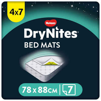 HUGGIES Windeln DryNites saugfähige Einweg-Betteinlagen 4x7 Bettauflagen Bettnässen