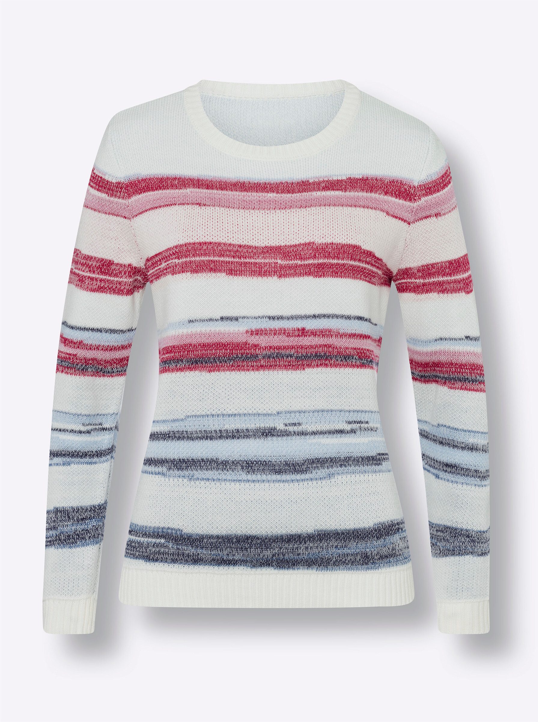 Sieh an! Strickpullover Jacquard-Pullover Langarm Jacquard