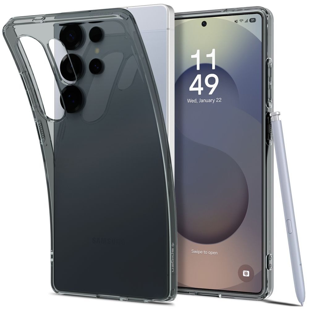 Spigen Handyhülle Schutzhülle Smartphonehülle Rückschale 6,9 Zoll, transparent, schlank, stoßgeschützt, TPU