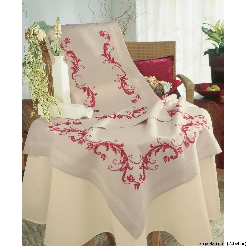 Vervaco Kreativset Vervaco Tischläufer "Bordeaux geometrisch", (embroidery kit by Marussia)