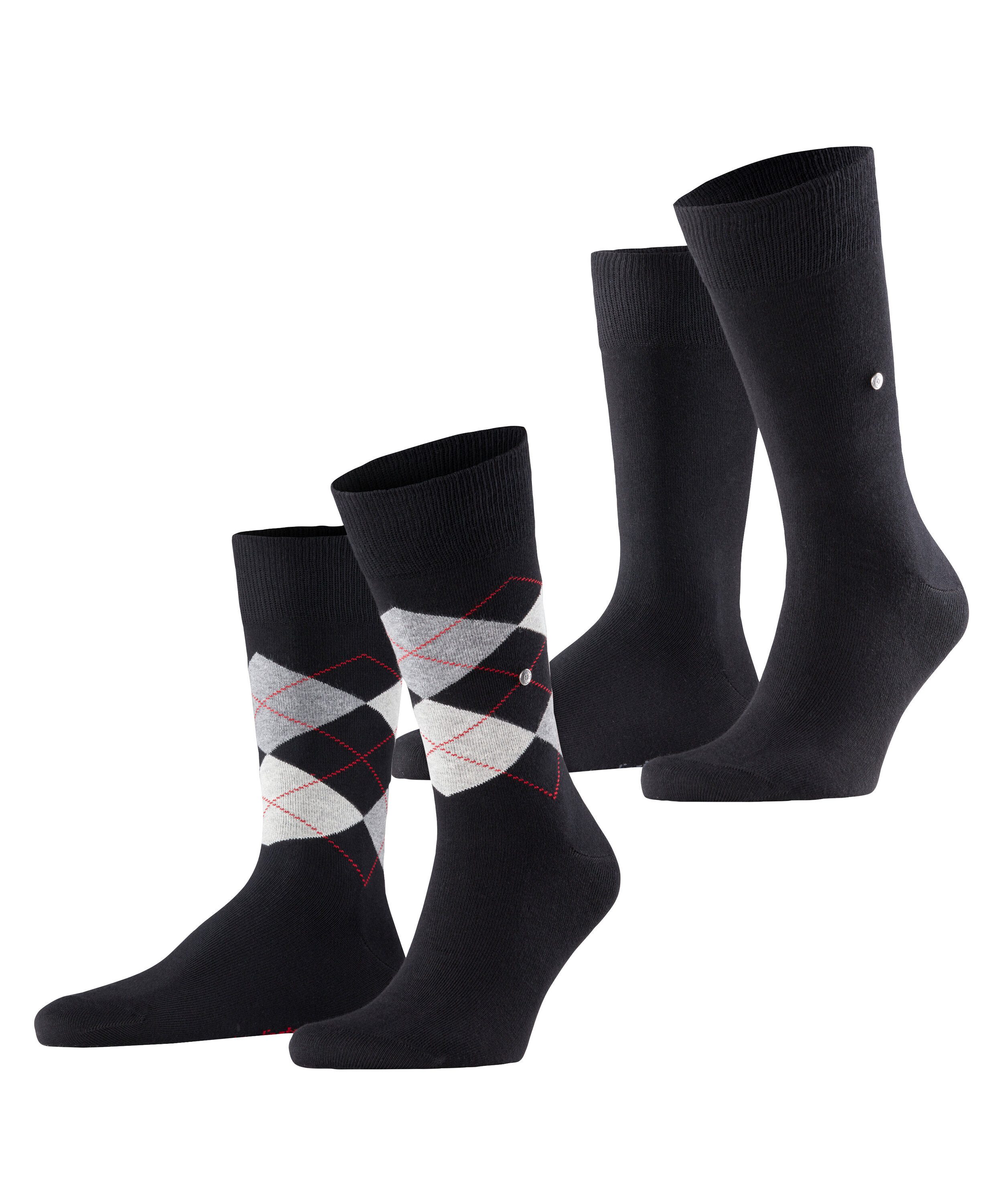 Burlington Socken Everyday Argyle Mix (2 Paar) atmungsaktiv, passend von Gr. 40-46 One Size