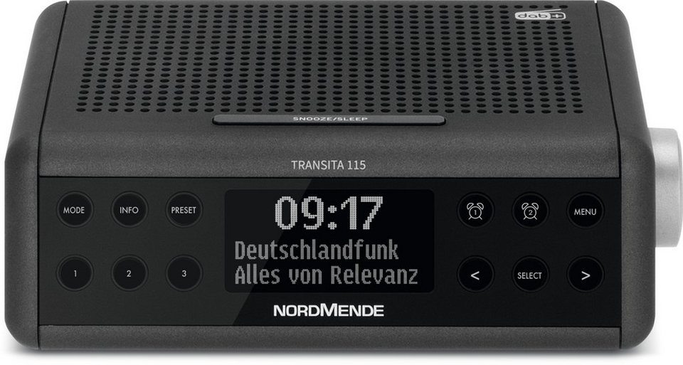 Nordmende Transita 115 Uhrenradio (Digitalradio (DAB), UKW, 3,00 W, Sleep  Timer, Radiowecker, Snooze-Funktion)