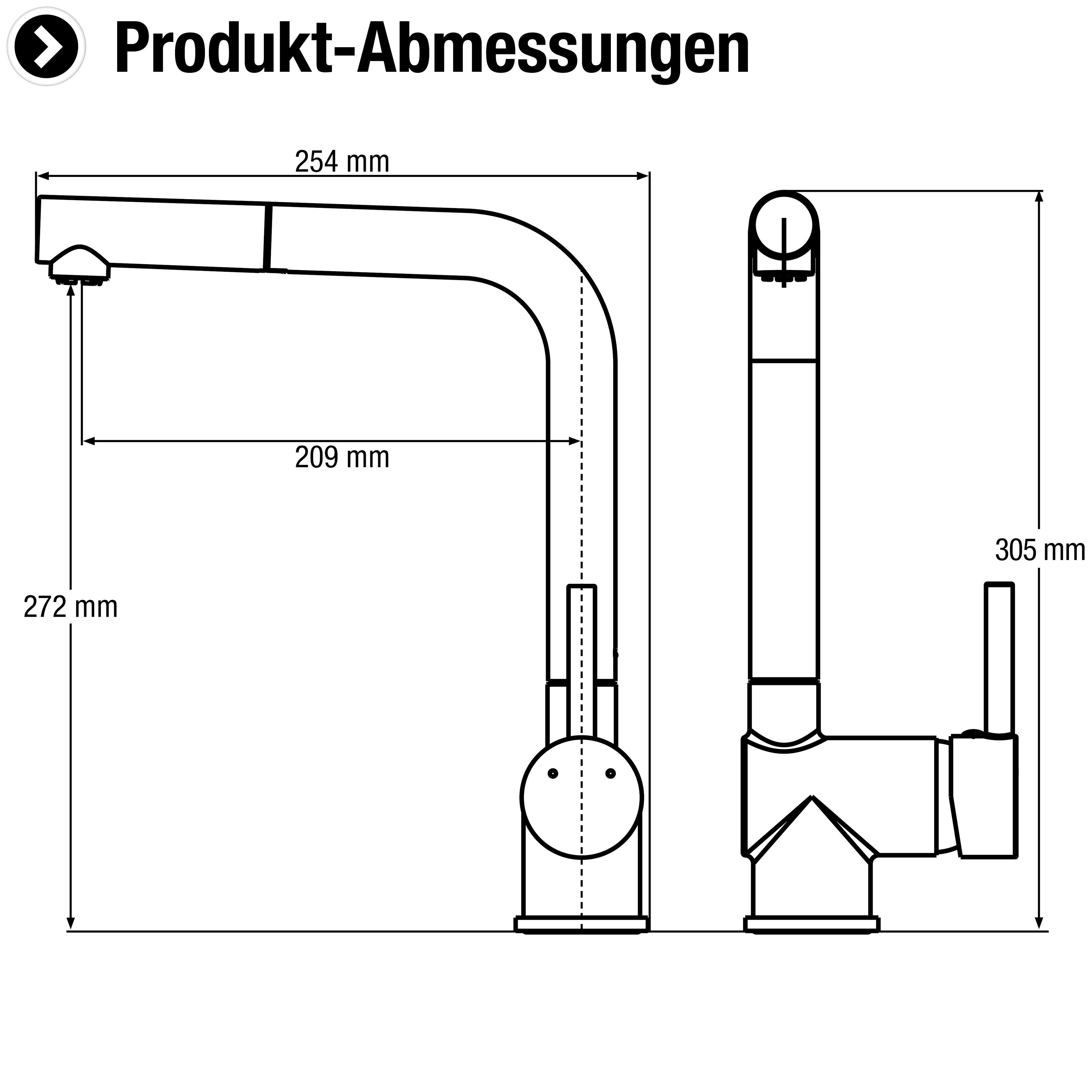 Messing, Livenne ND, CORNAT Edelstahllook Spültischarmatur