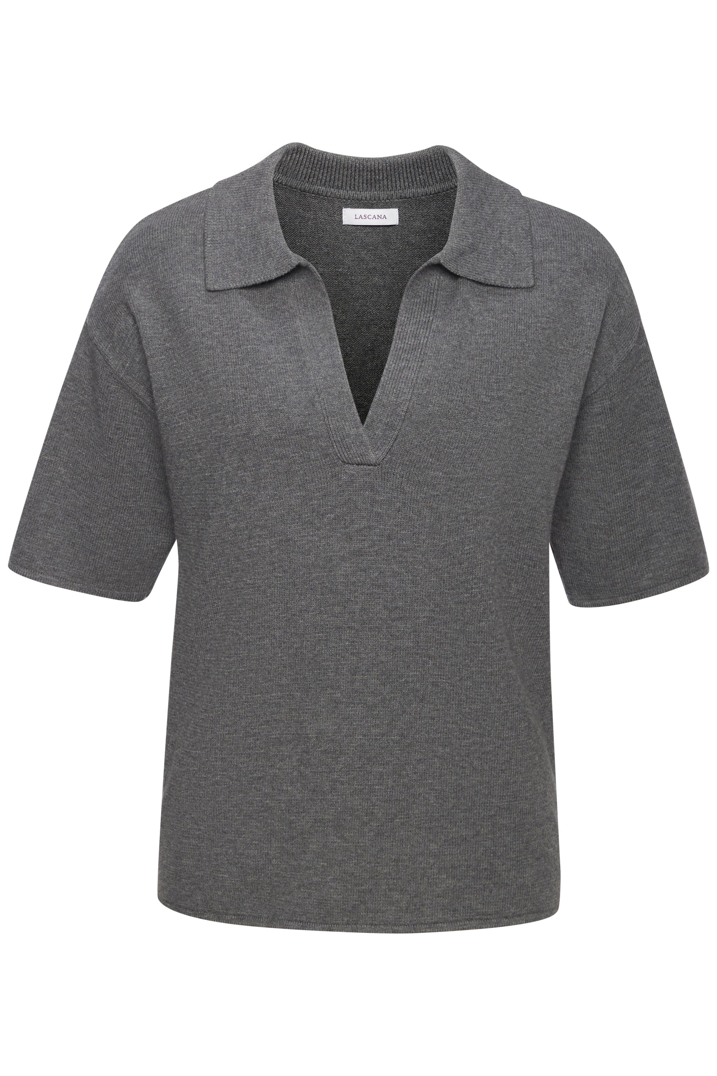 LASCANA Poloshirt aus hochwertigem Strick, Loungewear