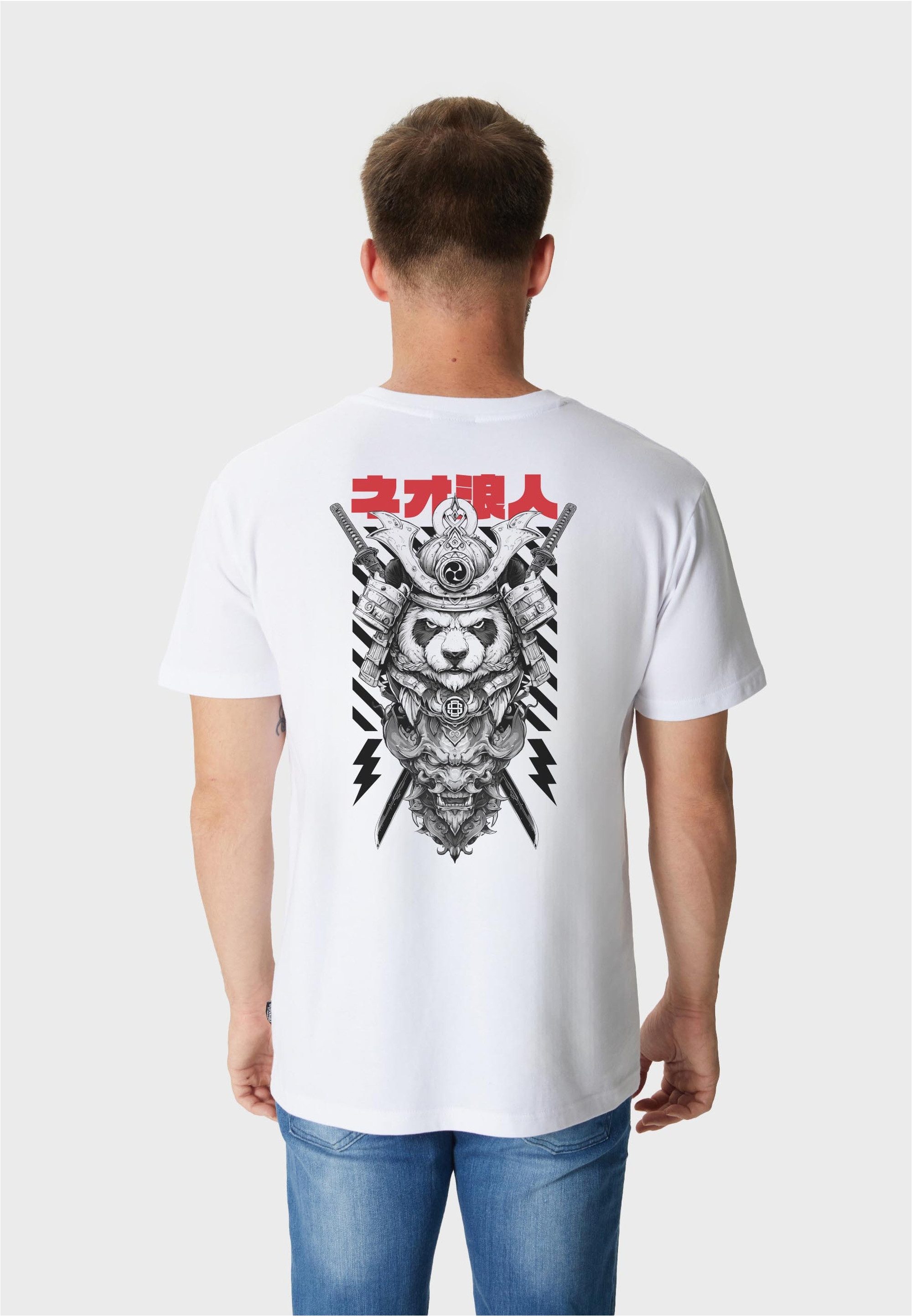 Oldskull T-Shirt Asian Panda Samurai Warrior Graphic mit fernöstlichem Motiv