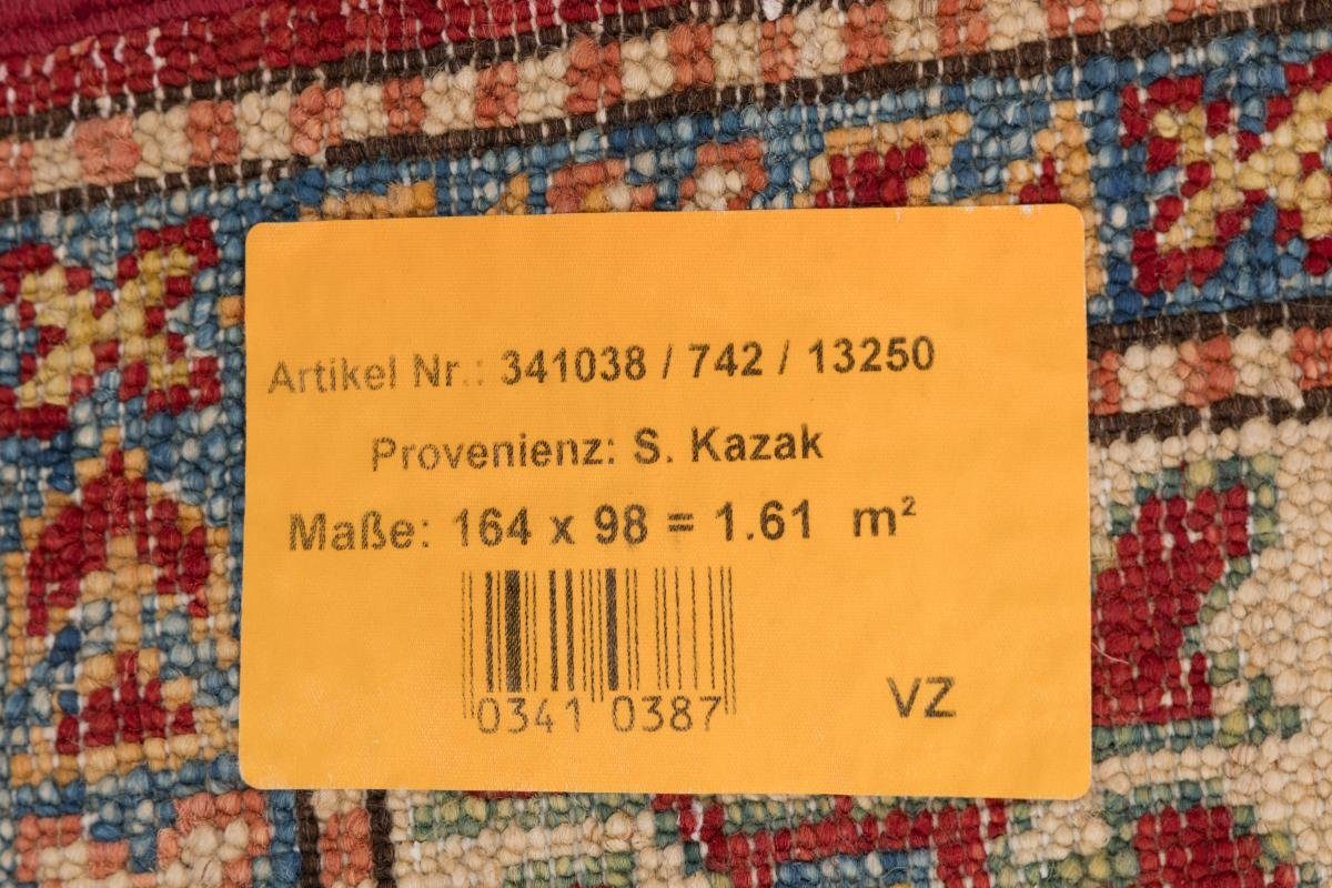 Orientteppich, 99x163 rechteckig, mm Nain Orientteppich 5 Trading, Kazak Höhe: Handgeknüpfter Super