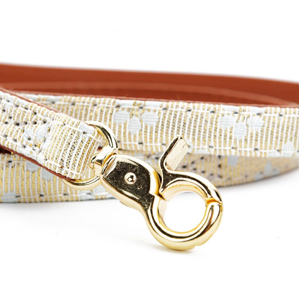 Tierluxe Leine Eleganz für Hunde und Katzen, PU - Leder, Blumen