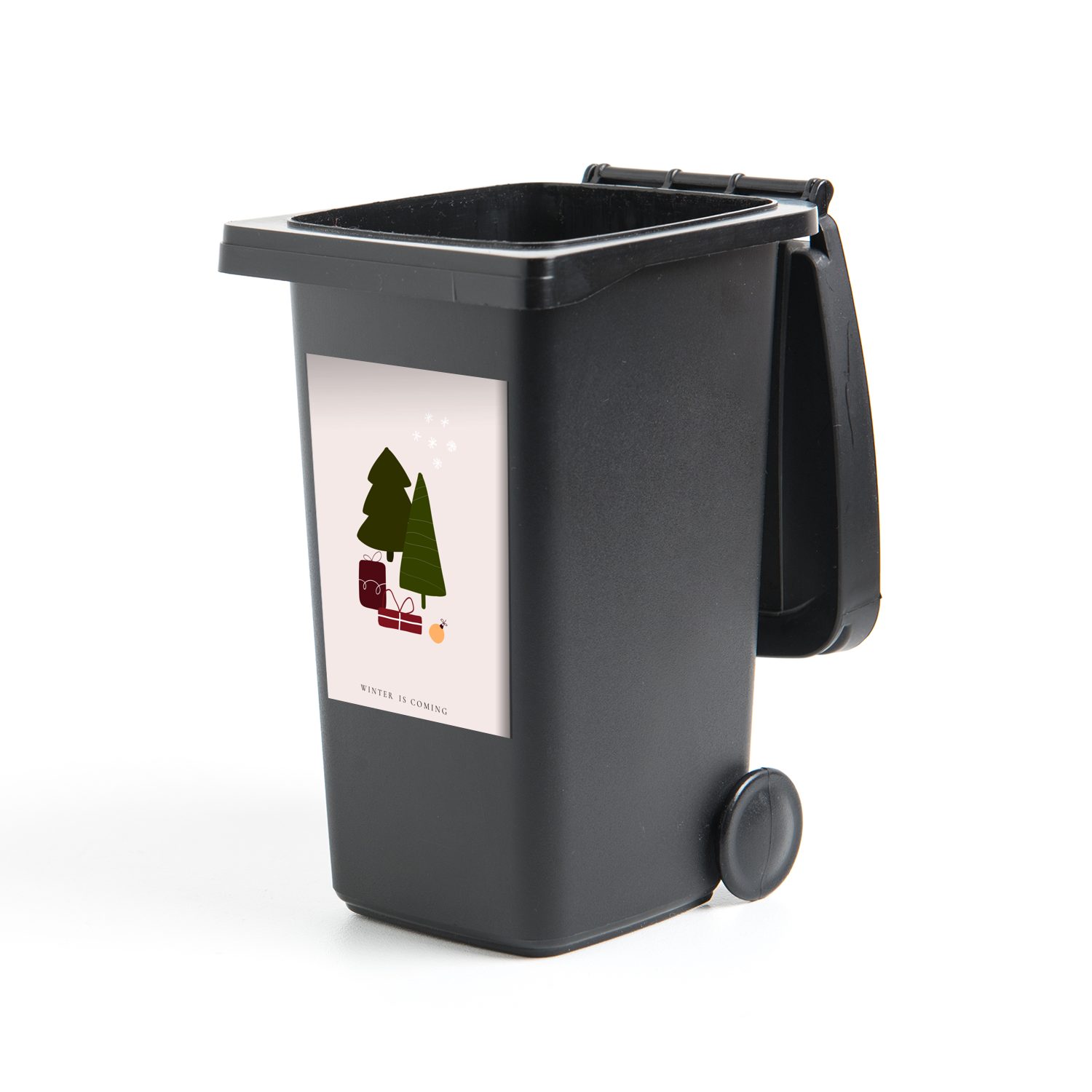 MuchoWow Wandsticker Geschenke - Weihnachtsbäume - Zitate (1 St), Mülleimer-aufkleber, Mülltonne, Sticker, Container, Abfalbehälter