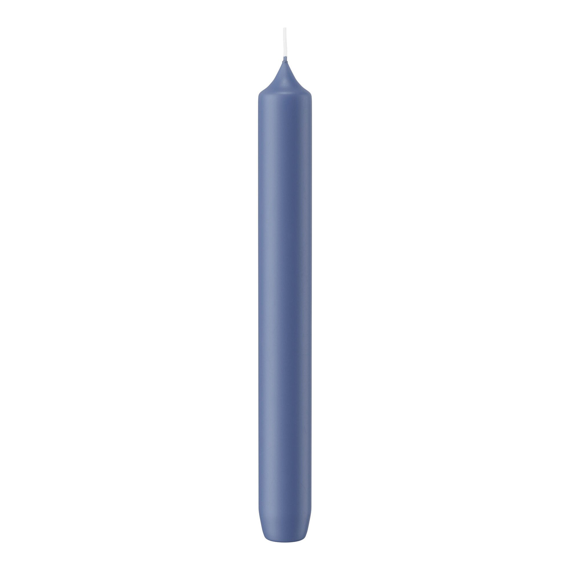 Wiedemann Kerzen Tafelkerze Leuchterkerzen Grau-Blau 185 x Ø 21 mm, 10 Stück
