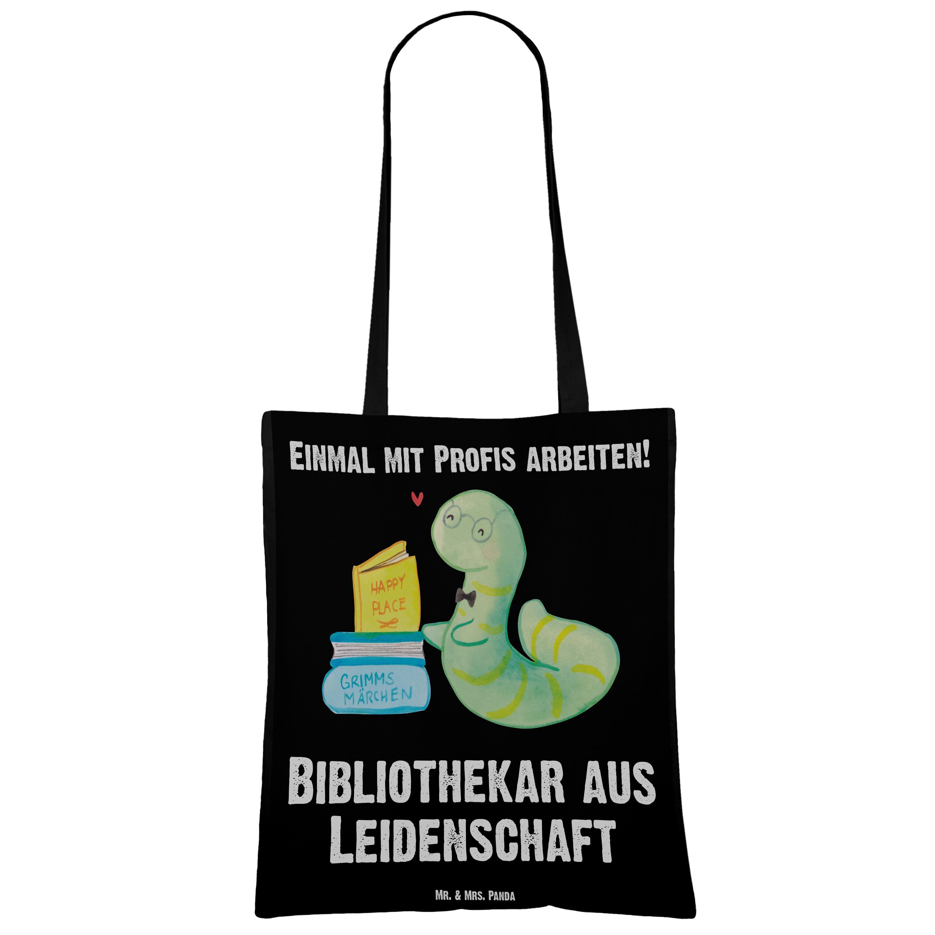 - - Tragetasche Leseratte, Mr. Schwarz aus Mrs. Geschenk, & Bücher Bibliothekar (1-tlg) Panda Leidenschaft