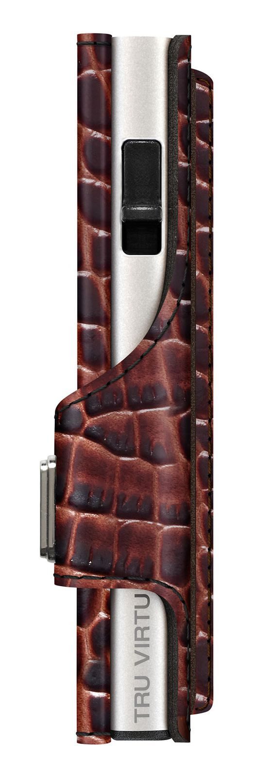 TRU VIRTU Geldbörse Coin Pocket Croco, aus echtem Leder mit RFID-Blocker Schutz