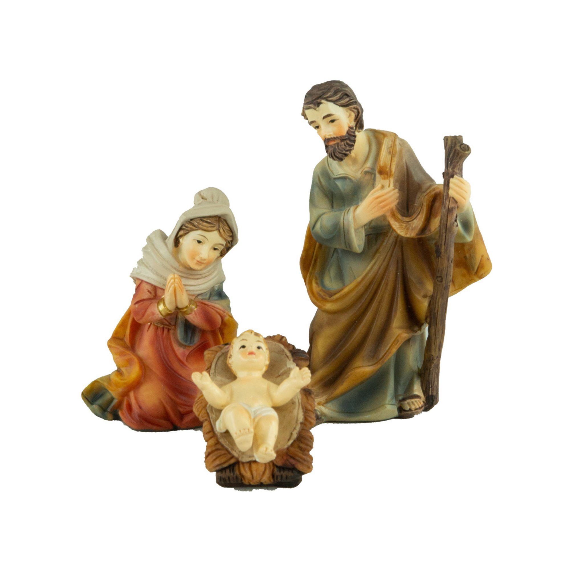 ca. cm, Heilige St., Krippenfiguren Krippenfigur 4-tlg., Krippenursel handbemalte 10 Krippenfiguren (4 4-tlg), Familie K 504-01