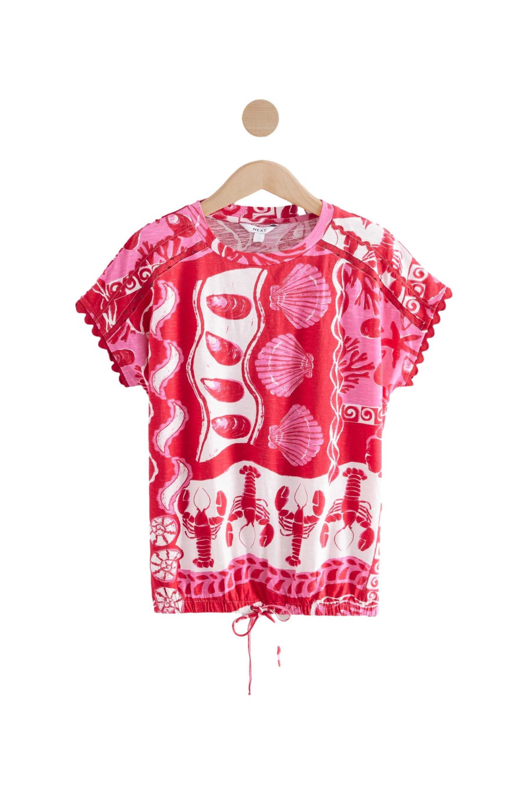 Next T-Shirt Kurzes T-Shirt mit Ballonsaum günstig online kaufen