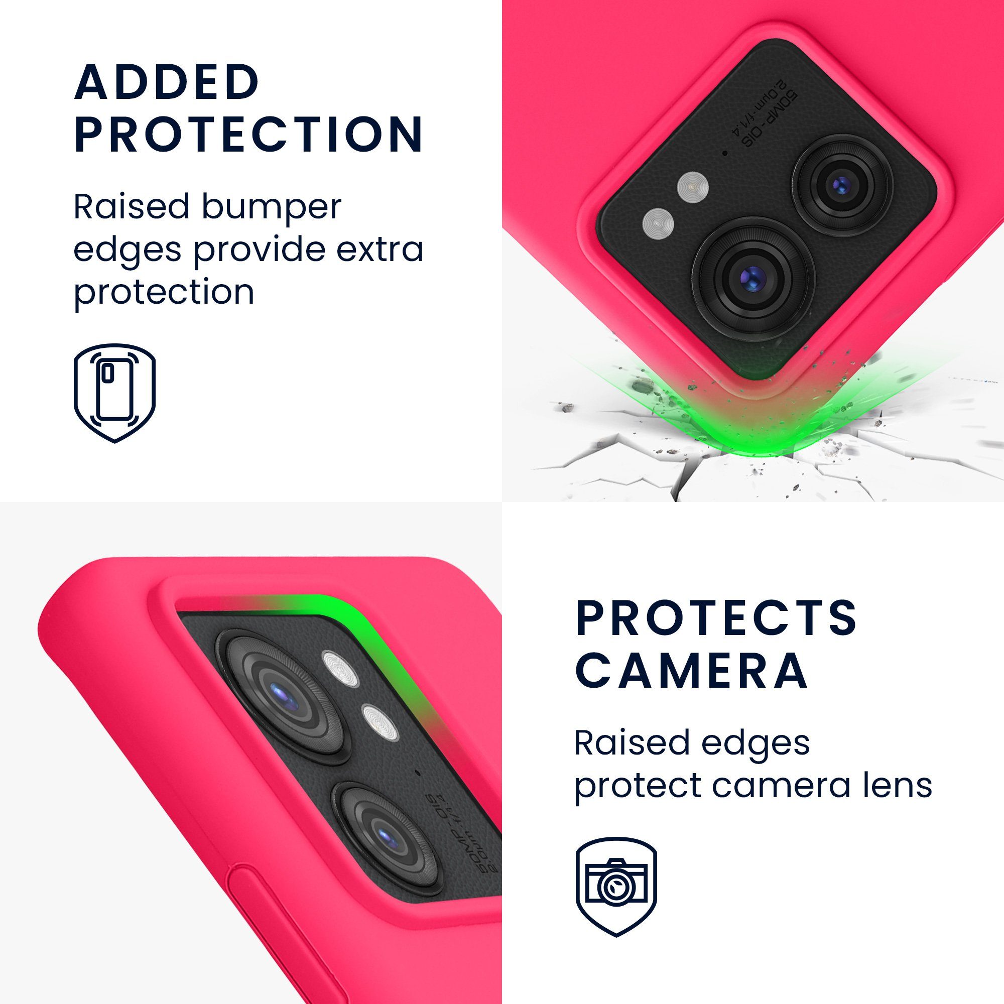 kwmobile Handyhülle Handyhülle für Motorola Edge 40 Hülle, Weiches Handy Silikon Case - Schutzhülle Cover