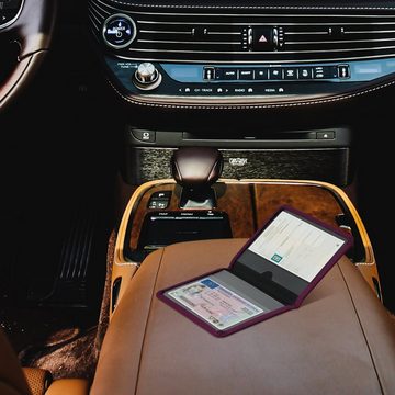 kwmobile Sleeve Fahrzeugschein Hülle mit Kartenfächern, Neopren Etui Tasche für Auto Zulassungsbescheinigung Führersche