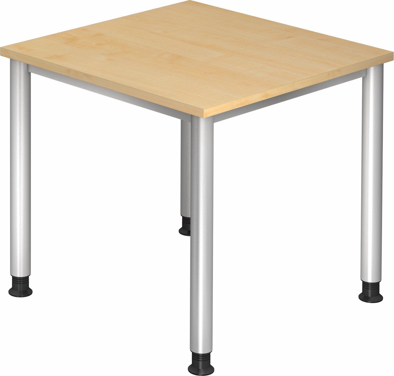 80 Schreibtisch - 80 cm bümö Serie-H, Quadrat: Asteiche Dekor: x Schreibtisch