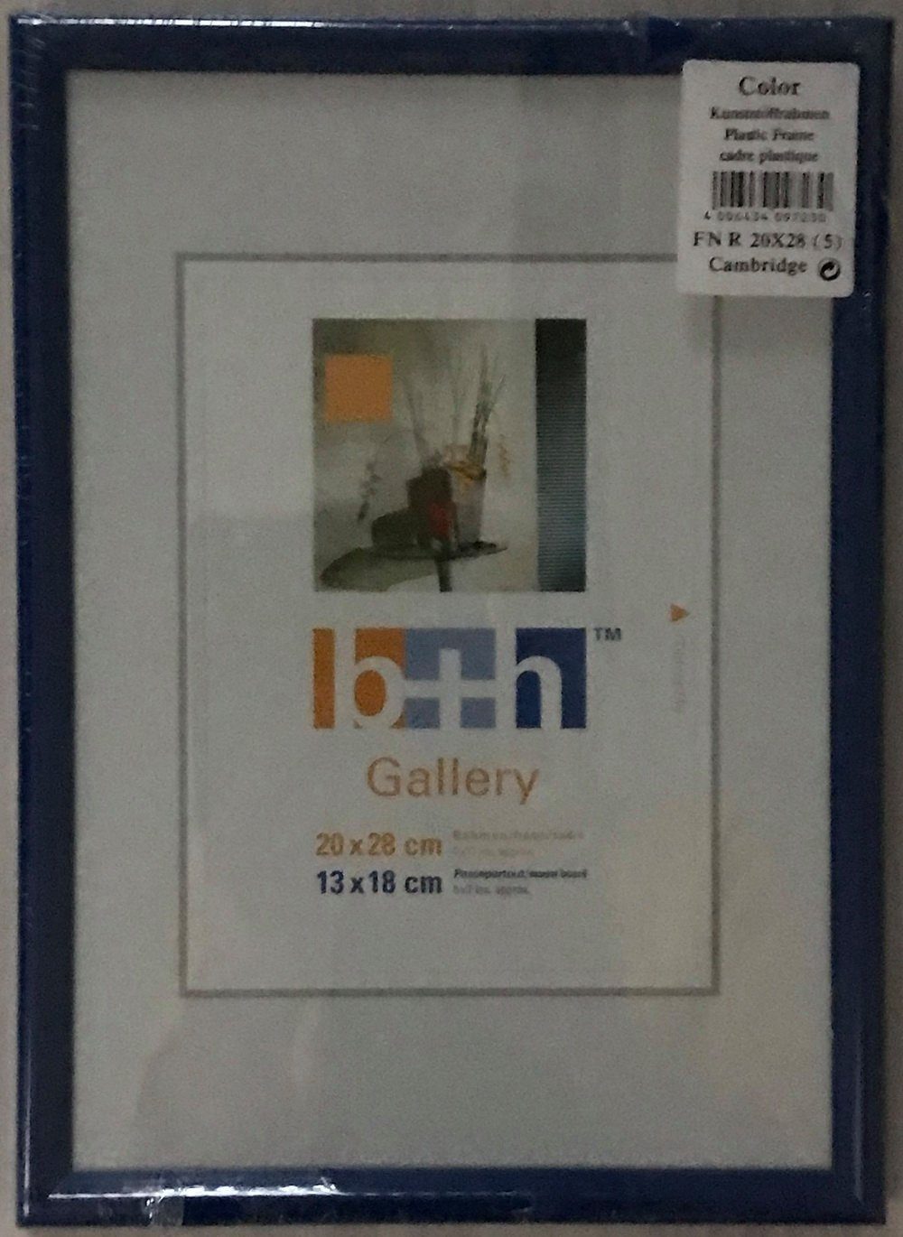 Oslo MasterLine Bilderrahmen 20 x 28 cm Kunststoff, Echtglas, Becker + Hach, 20 x 28 cm blau, Hoch- und Querformat, Made in Germany