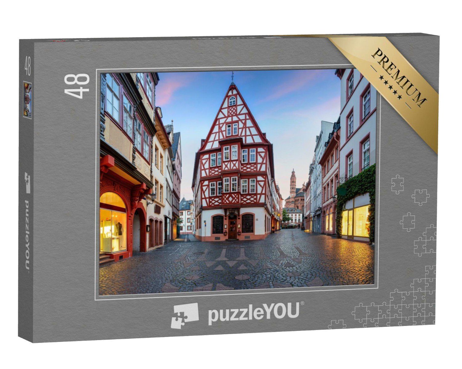 puzzleYOU Puzzle Mainzer Altstadt am Morgen, 48 Puzzleteile, puzzleYOU-Kollektionen Mainz