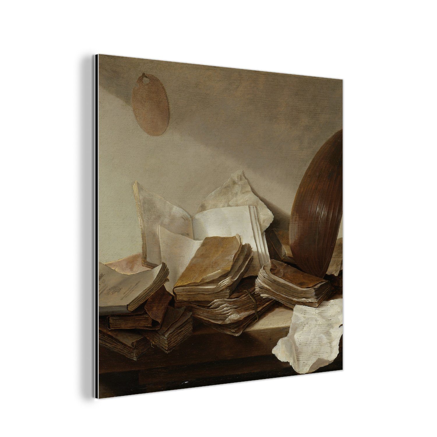 Heem, Aluminium Alu-Dibond-Druck, Gemälde aus Jan - Davidsz. Metall, mit MuchoWow de Büchern Metallbild (1 von deko St), Gemälde Stilleben