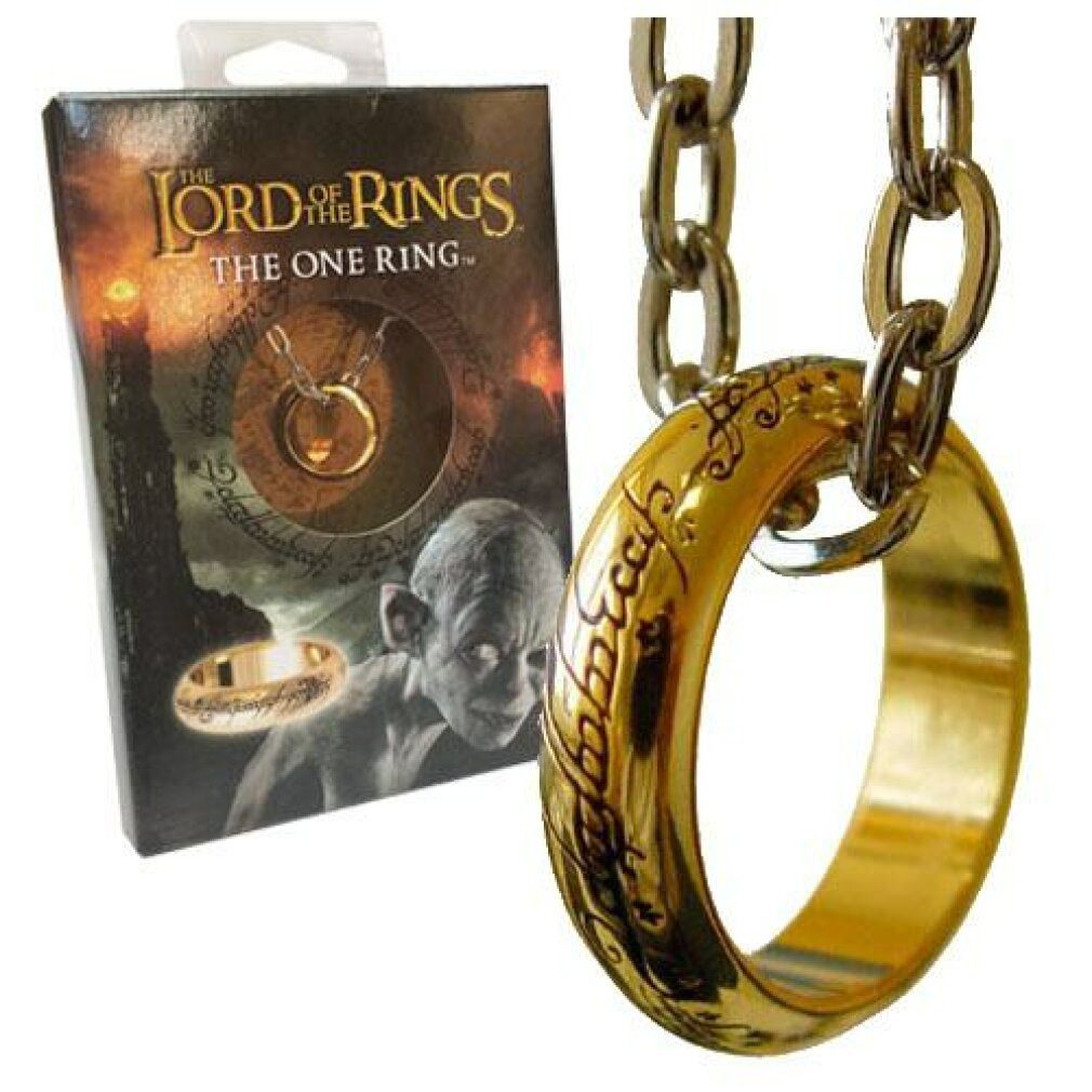 The Noble Collection Fingerring Herr der Ringe Ring Der Eine Ring (vergoldet)