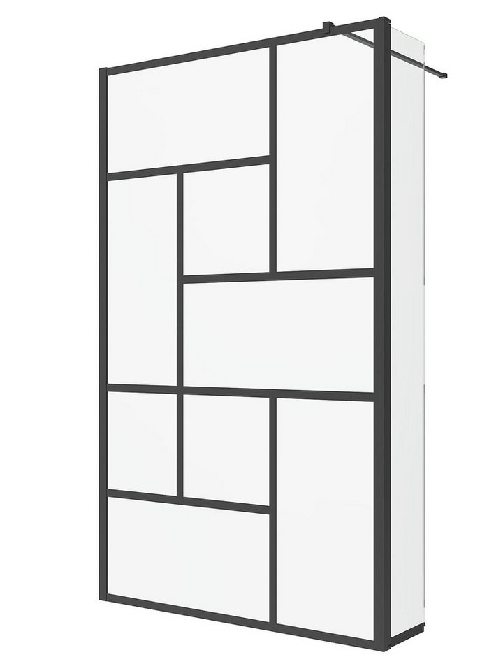 Thumbnail - AQUABATOS Walk-in-Dusche Walk in Duschwand 100x200cm 120x200cm, 8 mm Einscheibensicherheitsglas, mit Nebenteil (30 cm br...