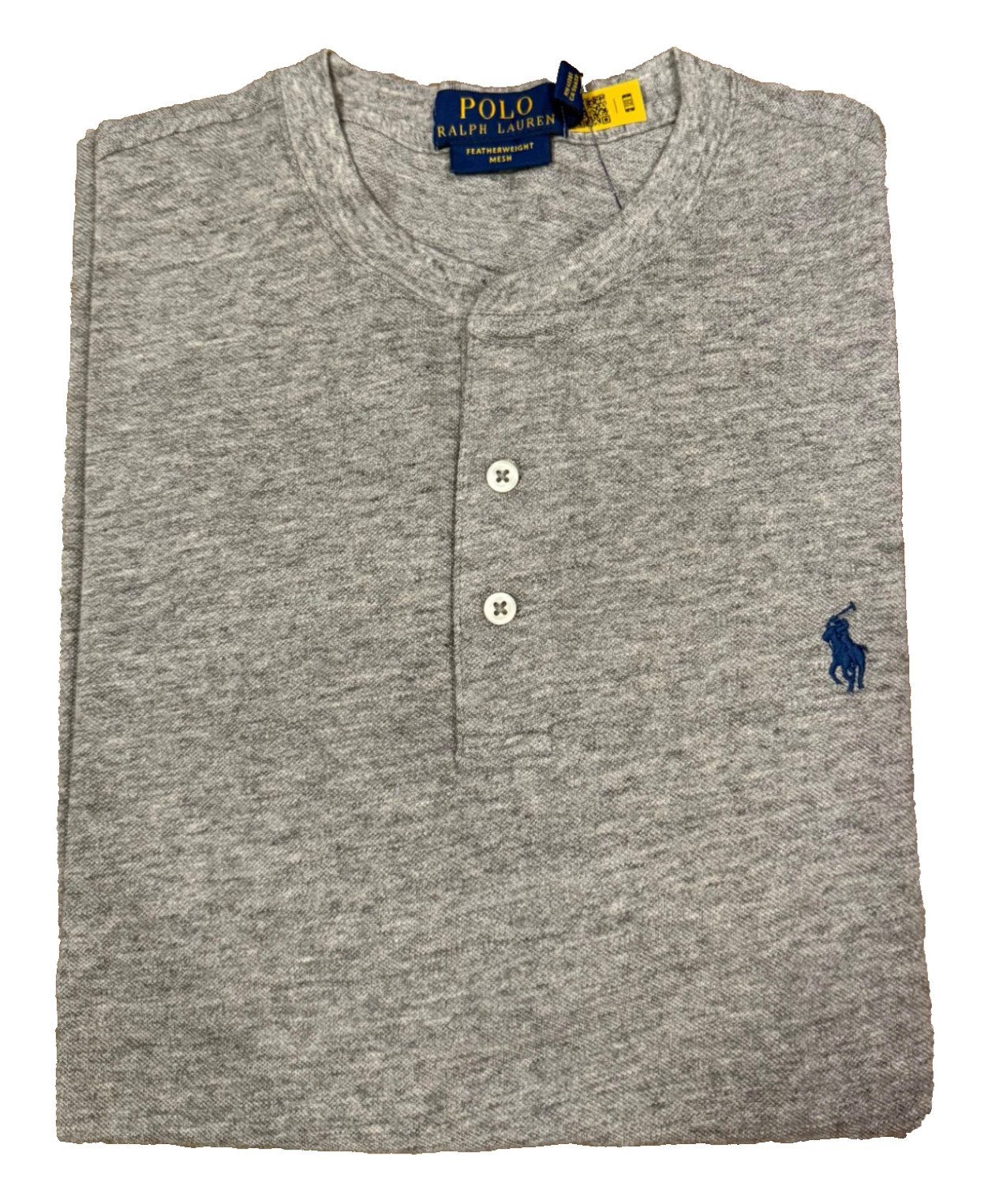 Polo Ralph Lauren Longsleeve Herren Featherweight Mesh Henley Opa Langarmshirt Shirt Sofortige Authentifizierung über das Ralph Lauren-System möglich
