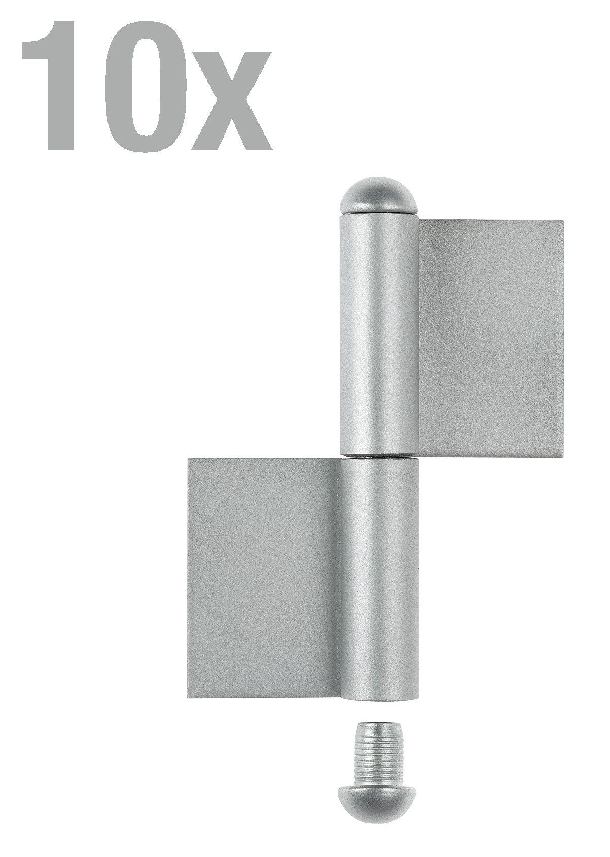 Alberts Zaunriegel Alberts 858254 Konstruktionsband, Typ KO4, Stahl, Höhe 180 mm, Durchme, Alberts 10x Konstruktionsband KO4, zweiteilig, Stahl roh