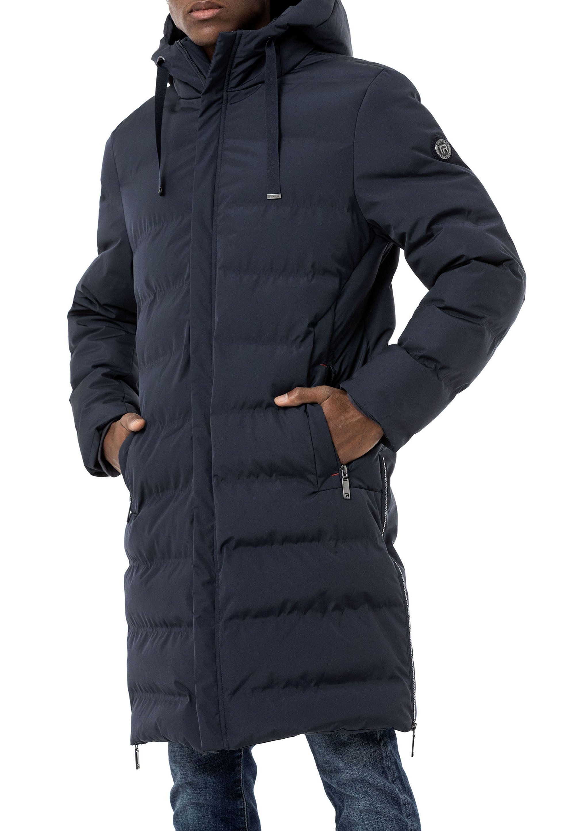 RedBridge Steppmantel mit Kapuze Lange Winterjacke Warm Leicht Casual Verde günstig online kaufen