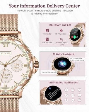 IBETTER Smartwatch, Fitness Tracker Uhr, Damen Herren Smartwatch (Fitnessuhr mit Telefonfunktion 1,2" HD Voll Touchscreen Zoll, Smartwatch Fitness Tracker Uhr, IP67 Wasserdicht, Uhren Watch für Android IOS, Fitnessuhr Tracker mit Pulsmesser Schrittzähler Schlafmonitor Aktivitätstracker cm)