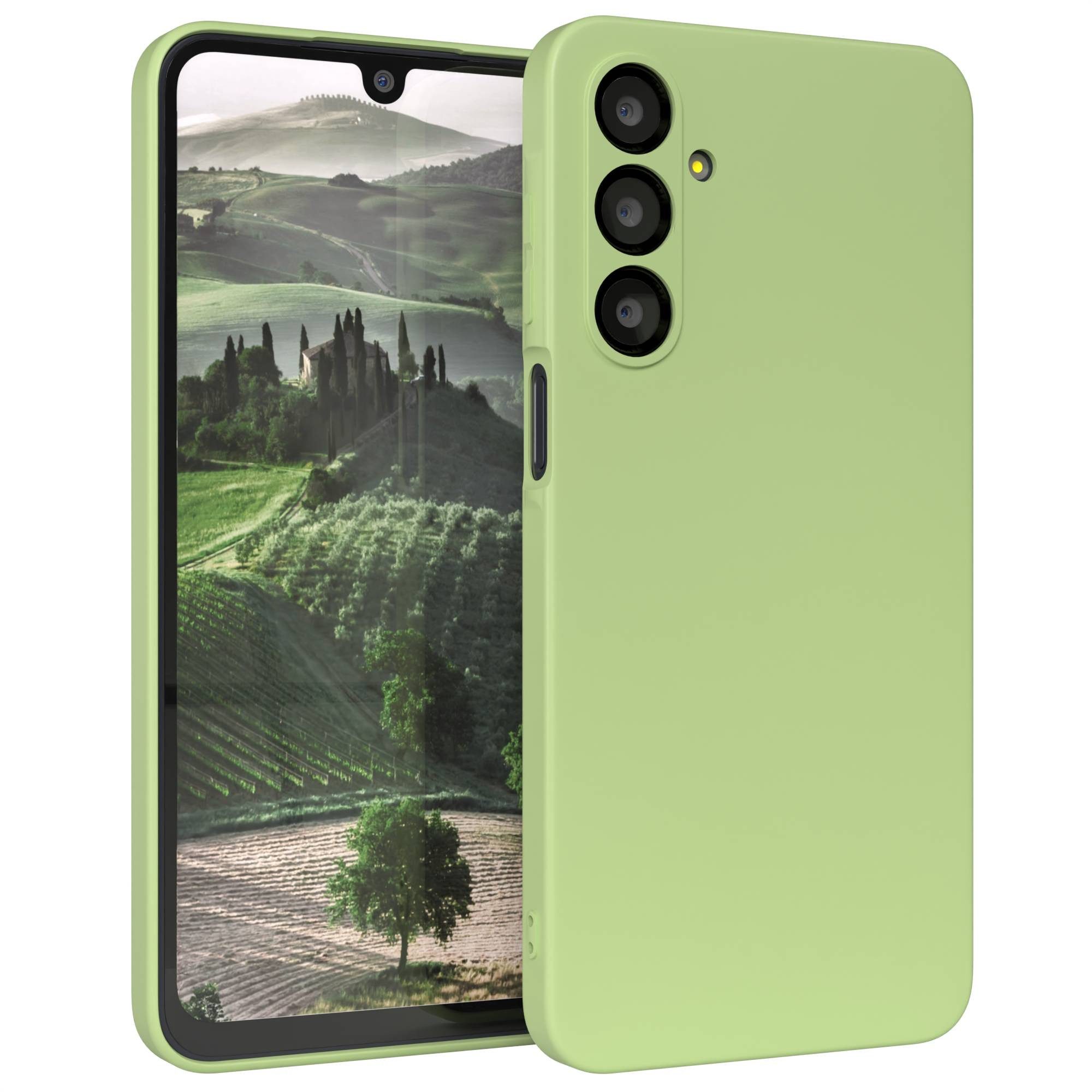 EAZY CASE Handyhülle für Samsung Galaxy A16 Hülle Silikon 6,7 Zoll, Smart Slimcover Matt Silikon Schutzhülle mit Kameraschutz tpu Grün