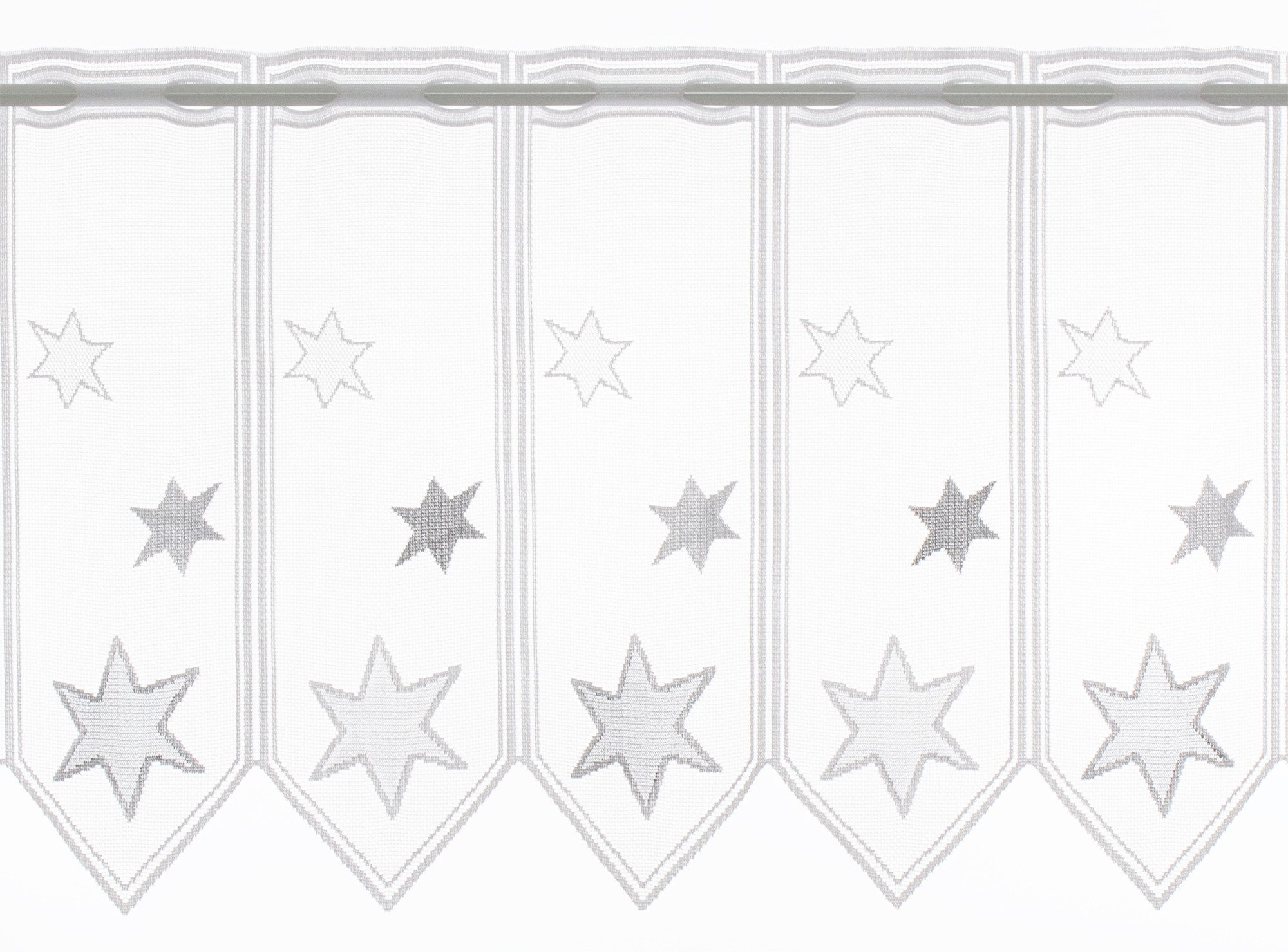 Gardinen Kranzusch Scheibengardine Sterne, Stangendurchzug, transparent, Ku günstig online kaufen