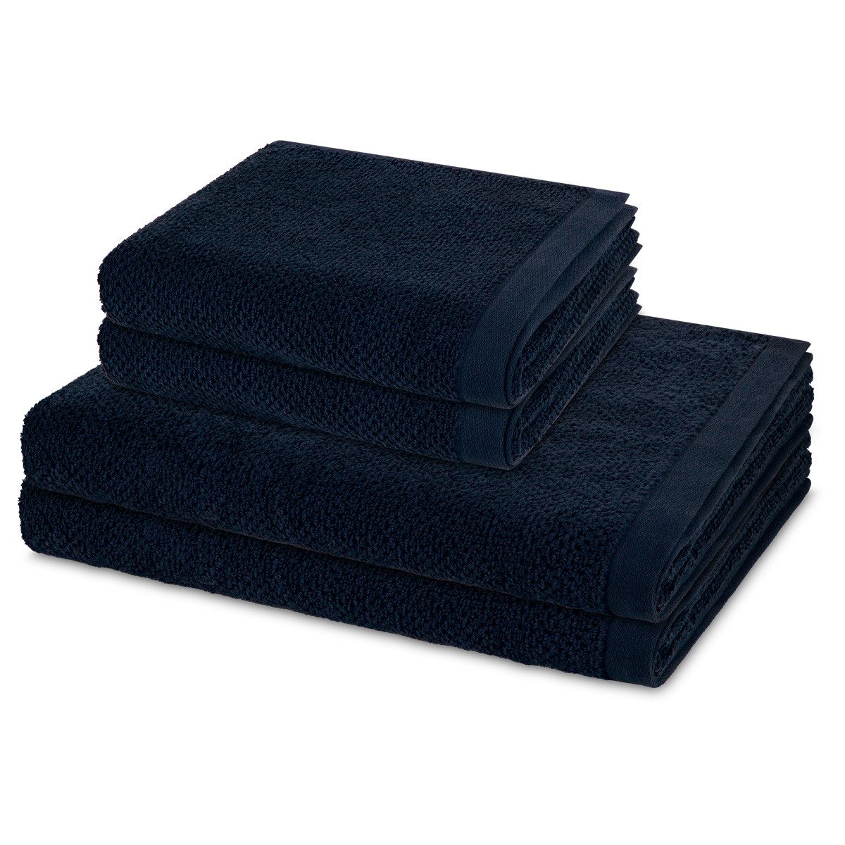 Möve Handtuch Set Bliss, Walkfrottee (Spar-Set, 4-St), 2 X Handtuch 2 X Duschtuch im Set - Baumwolle - Saugstark