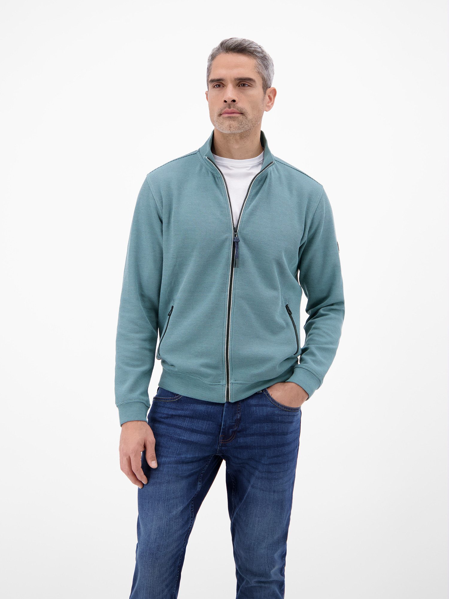 LERROS Sweatjacke Sweatjacke aus Baumwollmischgewebe