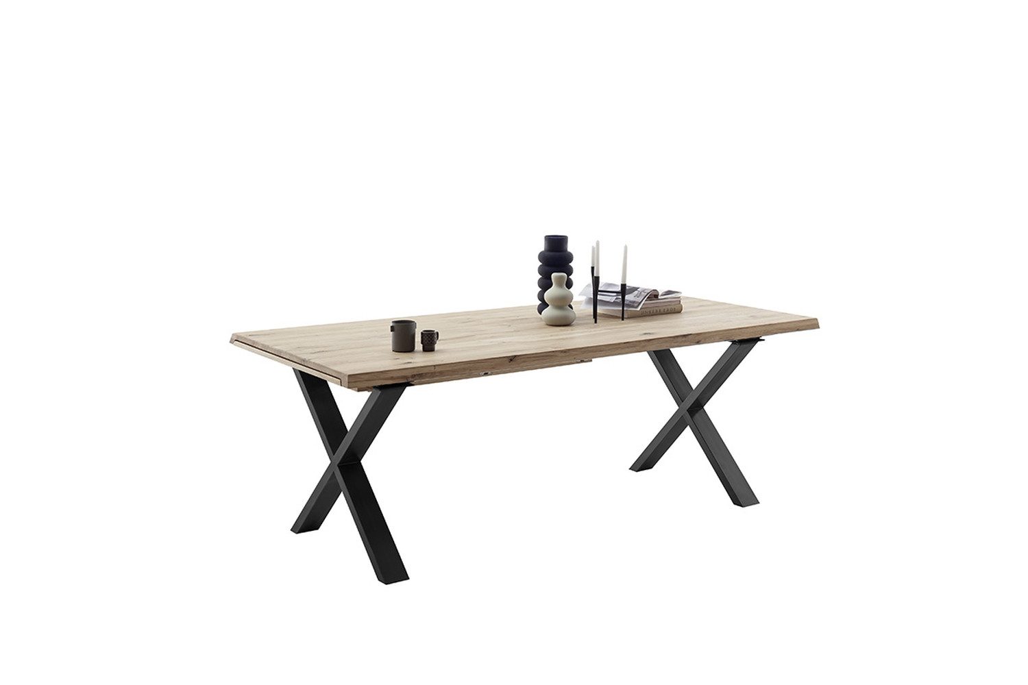 freiraum Tischgestell BROOKLYN (2er Set), (2er Set) X-Form in anthrazit, Metall - 78x68x15cm (BxHxT)