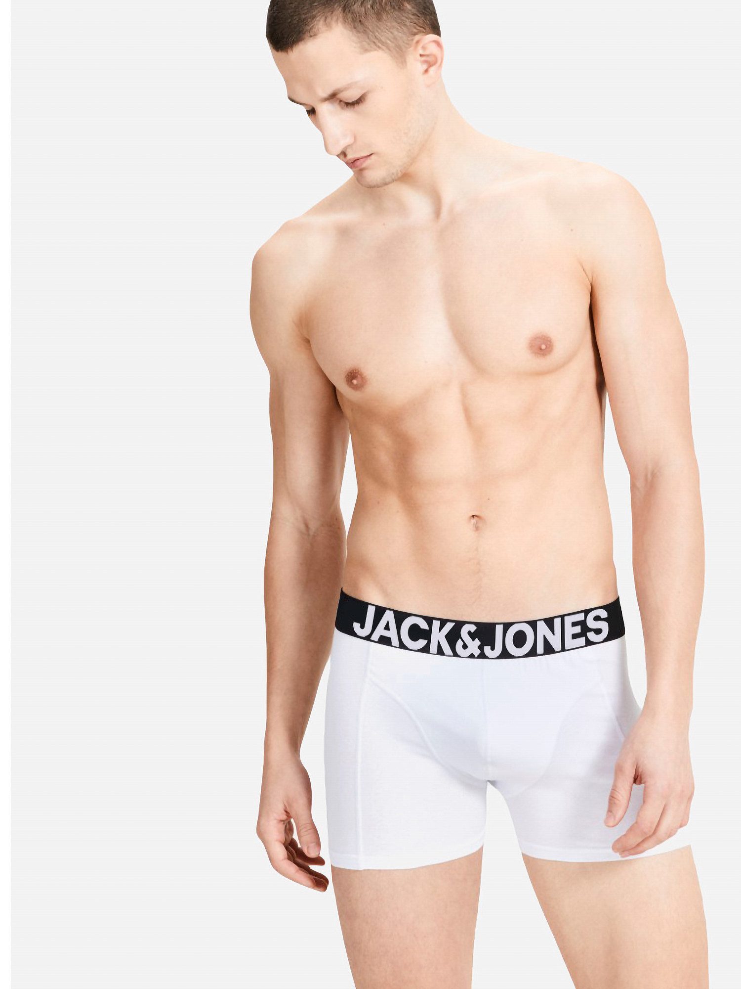 Jack & Jones Boxershorts Solid (5-St., 5er Pack) gute Passform durch elastische Baumwollqualität