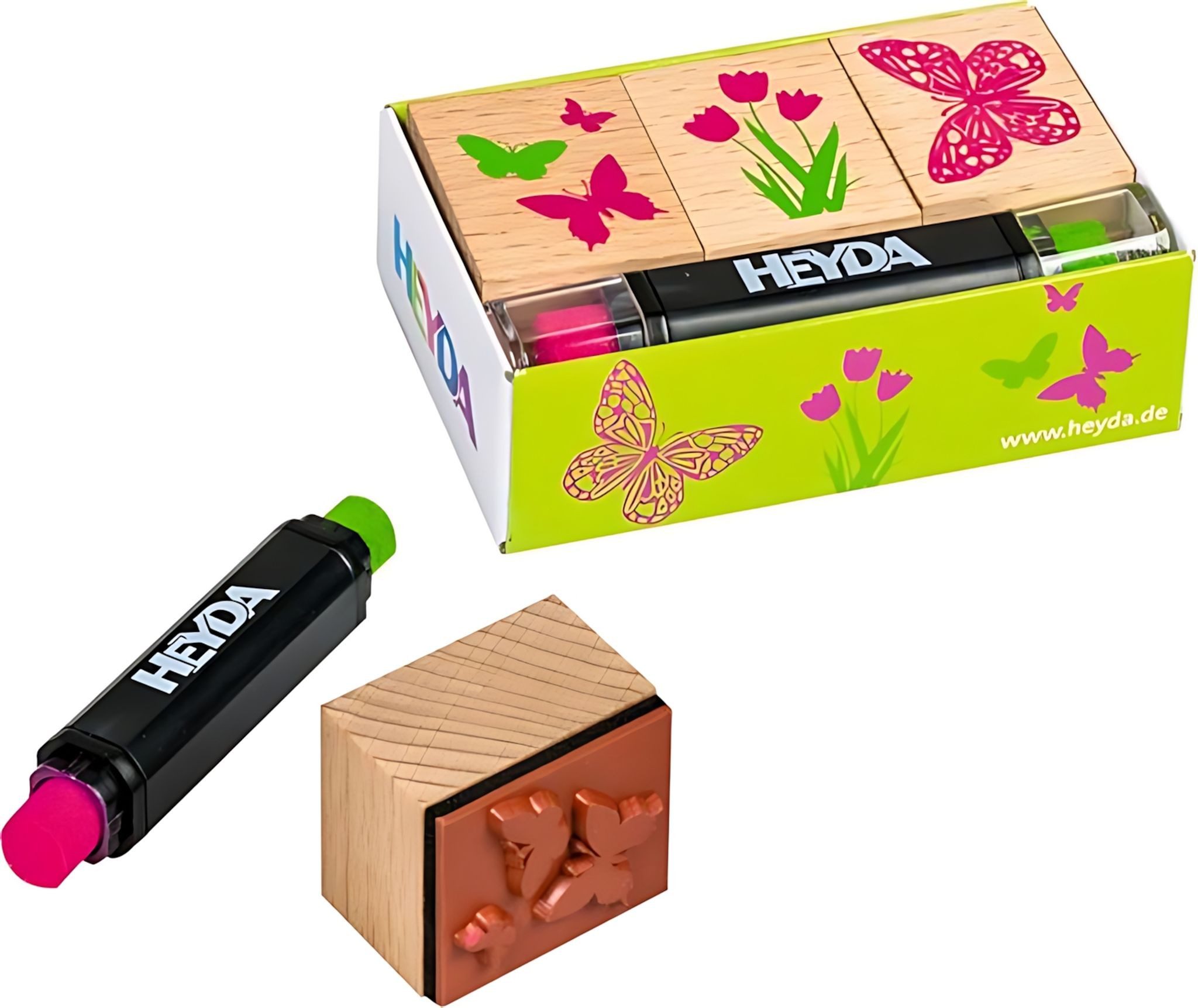 Heyda Stempel HEYDA 204888697 Stempel-Set Spring 8 x45 x25 cm Holz