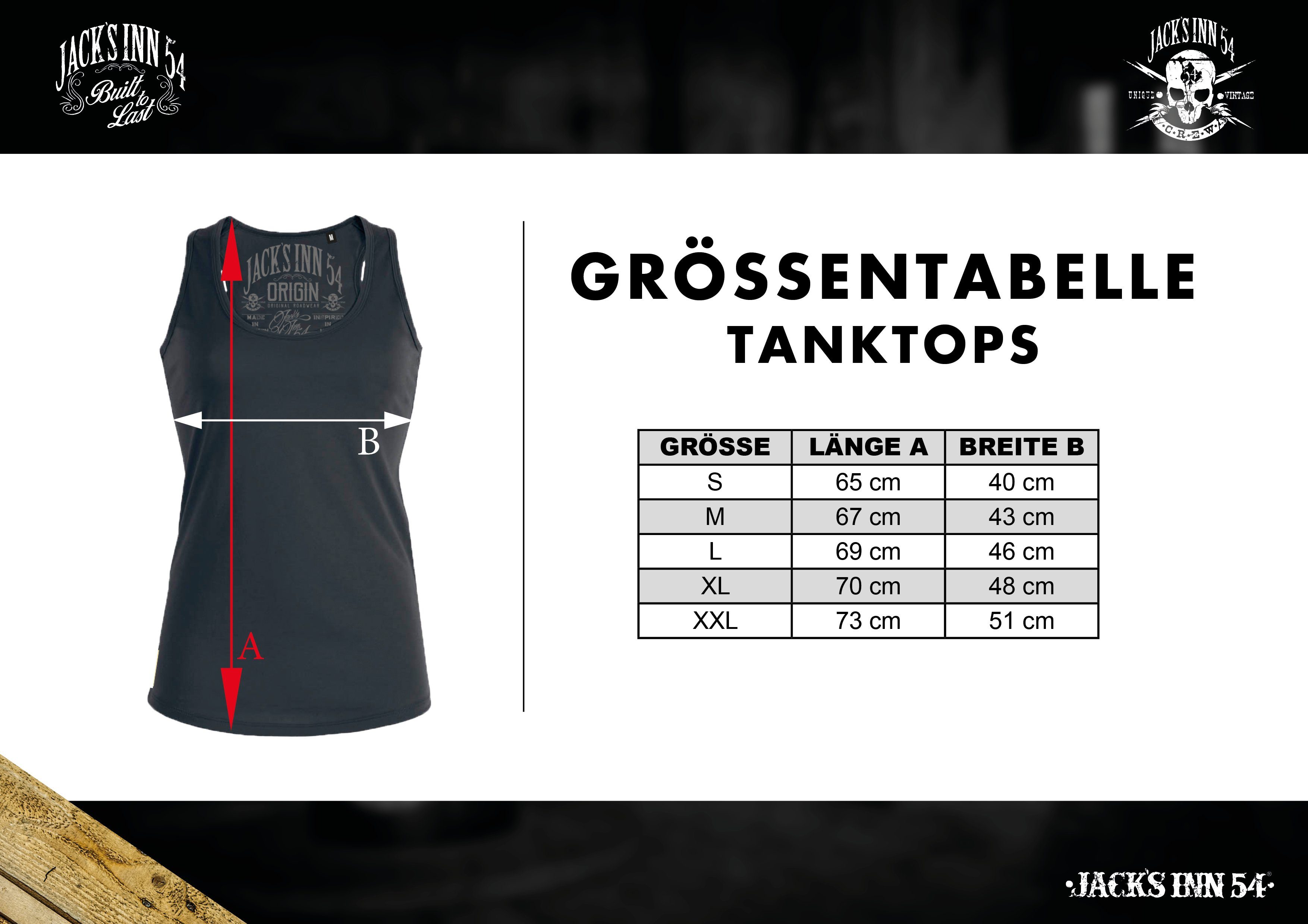 JACK'S INN 54 Tanktop Fleur de lis Tanktop schwarz