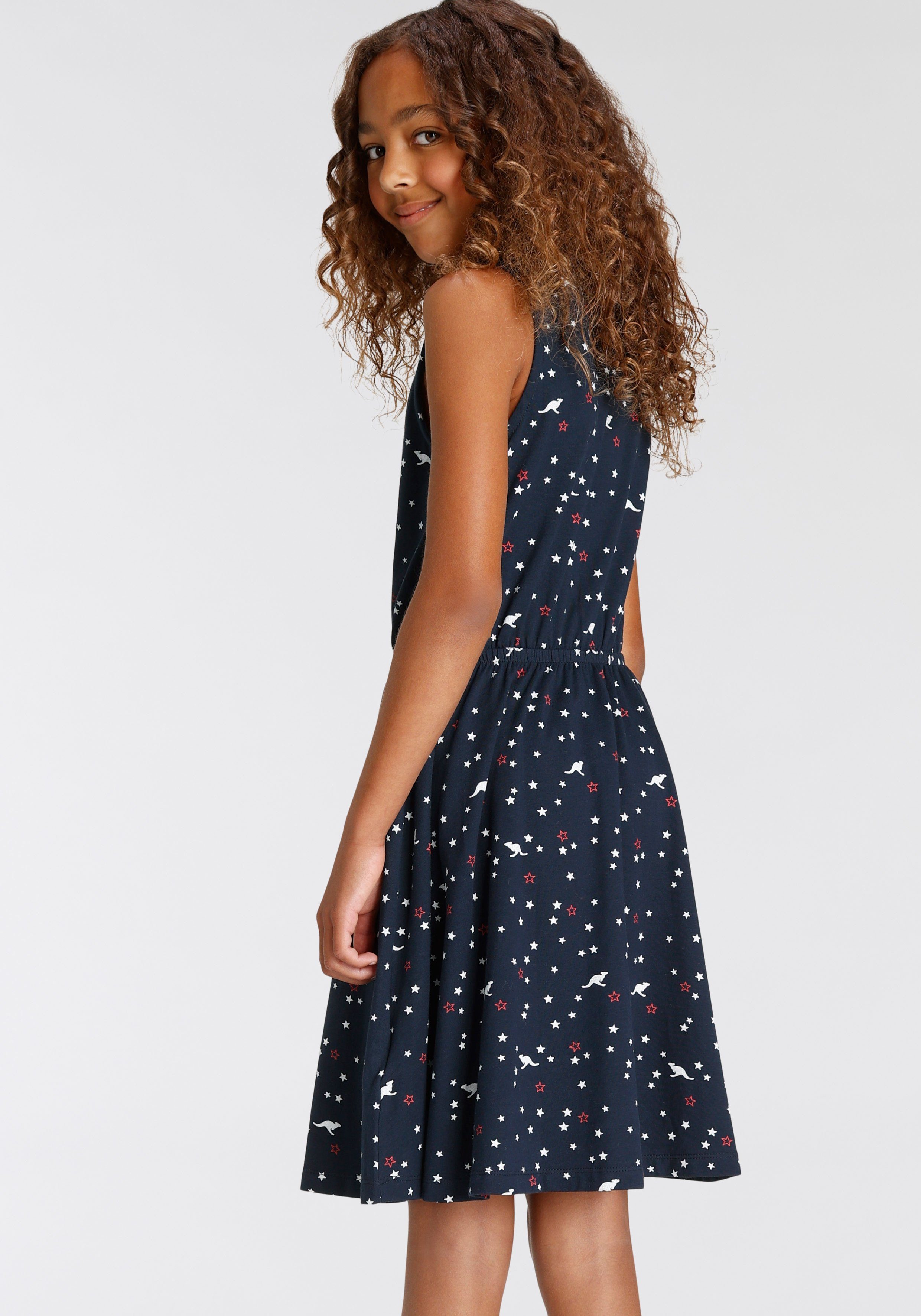 KangaROOS Jerseykleid, Skaterkleid in schönen Allover-Muster für Partys und Treffen mit Freunden, kniefrei, modisch