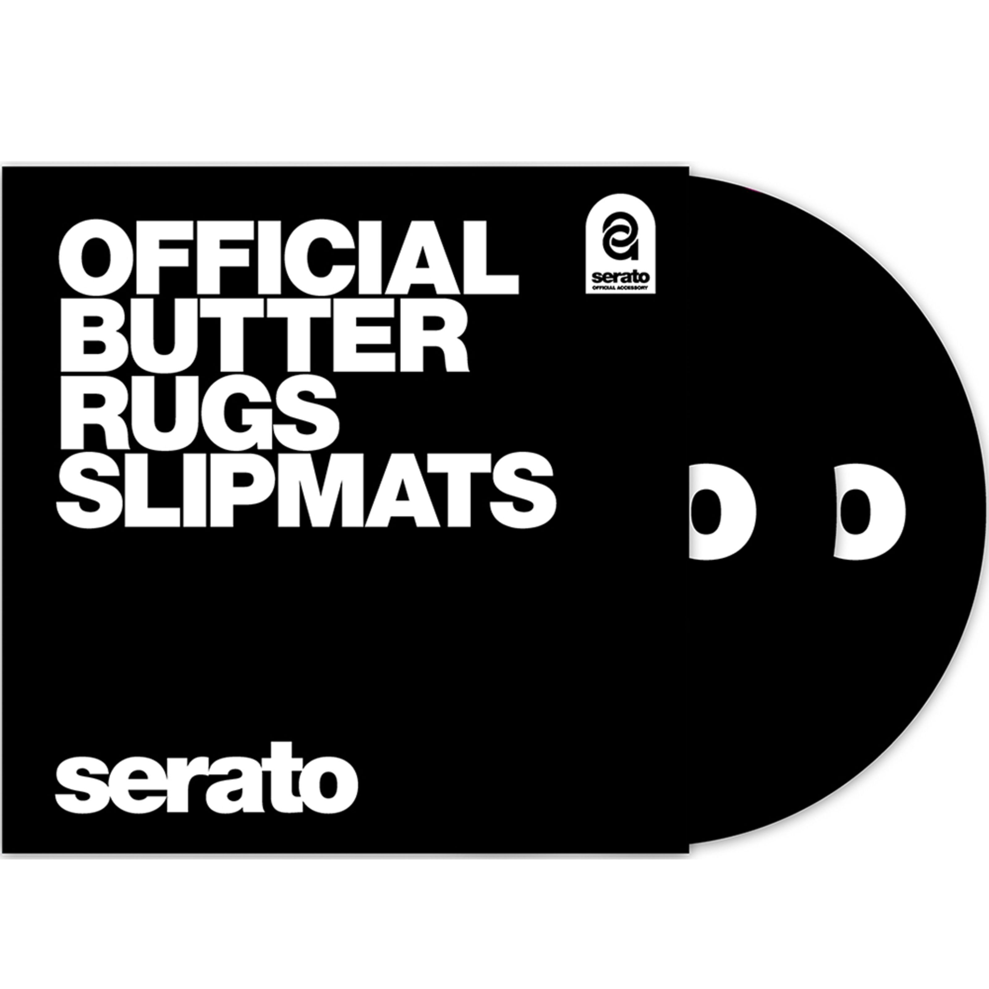 Serato Plattenspieler-Schutzhülle, Butter Rugs 12" Slipmats black - Slipmat für Plattenspieler