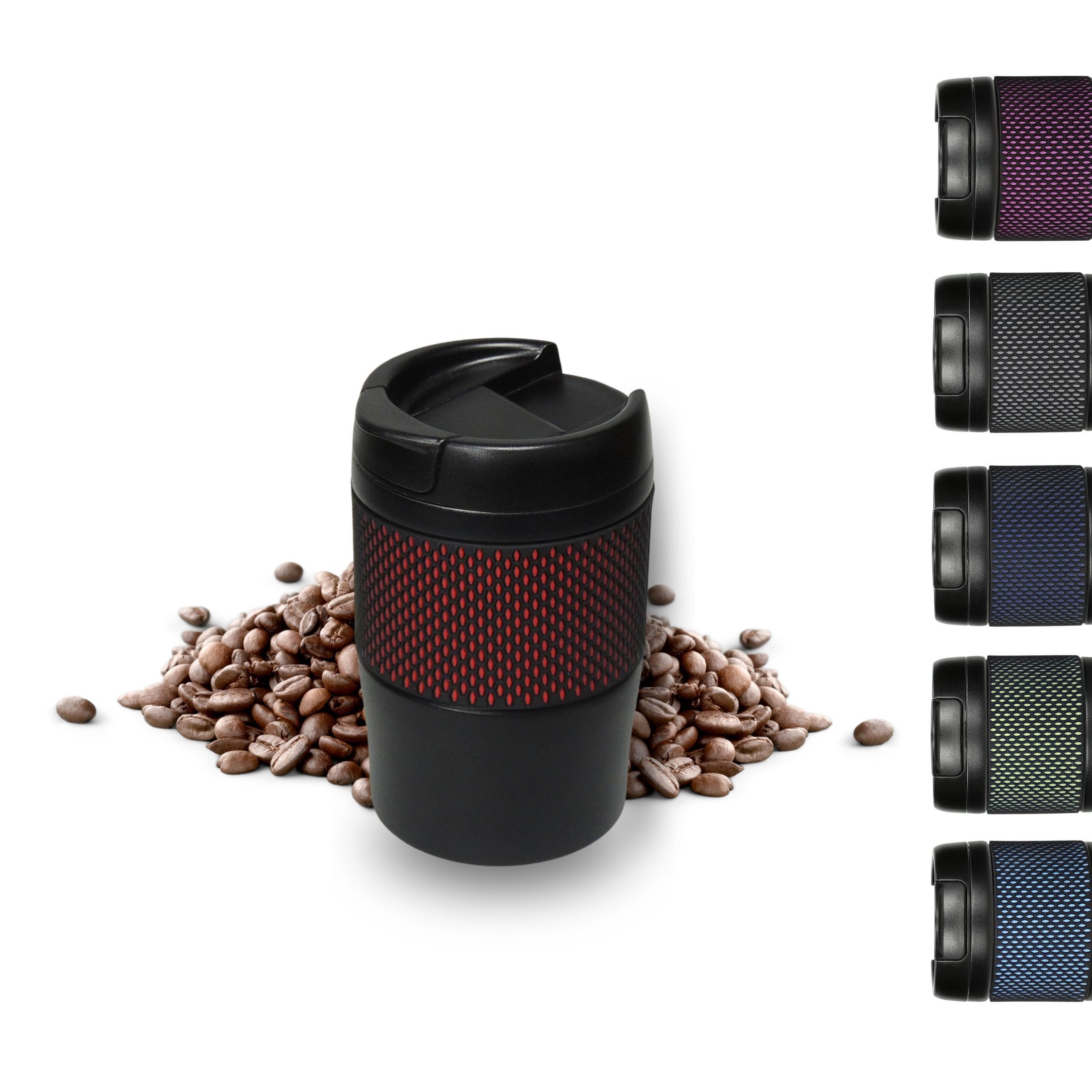 elasto Thermobecher Temptation Kaffeebecher to go Thermo 300ml Becher mit Deckel, Isolierbecher, Teebecher, Termobecher, Coffee to go Becher, coffee mug