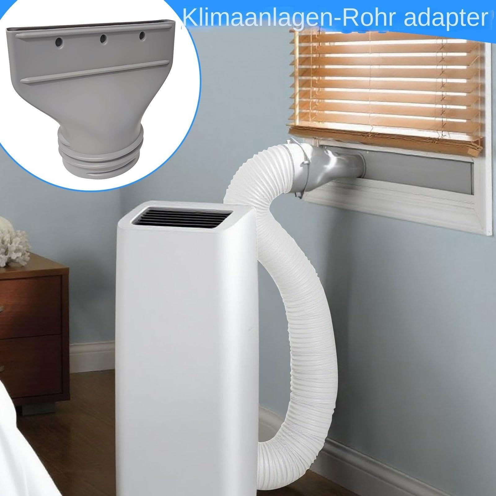 FOUORTUNATE-BEE Anschlussstück Flachkanal Schlauchverbinder 130/150 mm für Klimaanlage Abluftrohr, Abluftadapter für Fenster, Trockner, Dunstabzug und Klimageräte