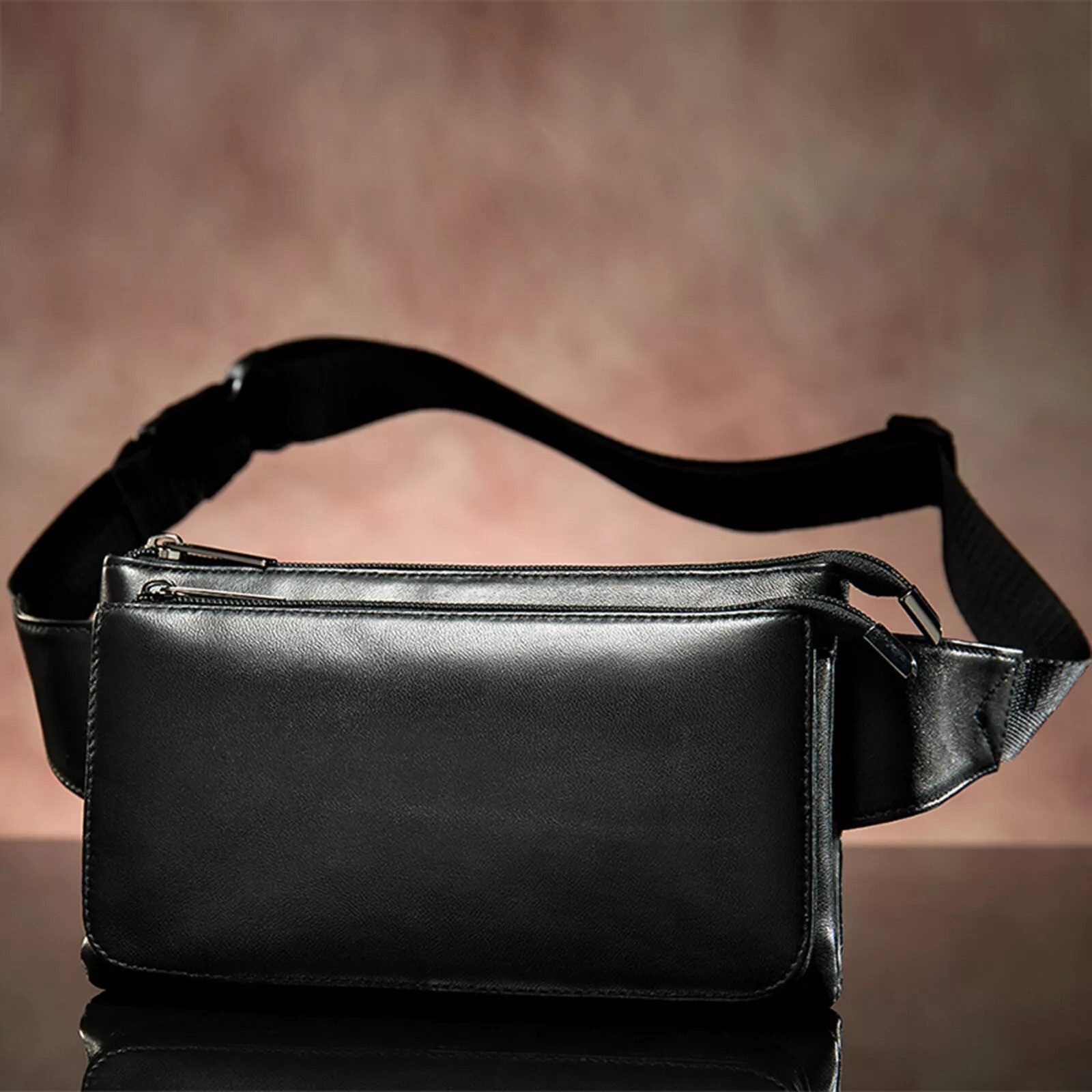 YUBRO-STUDIO Bauchtasche Herren Bauchtasche Leder Mehrere günstig online kaufen