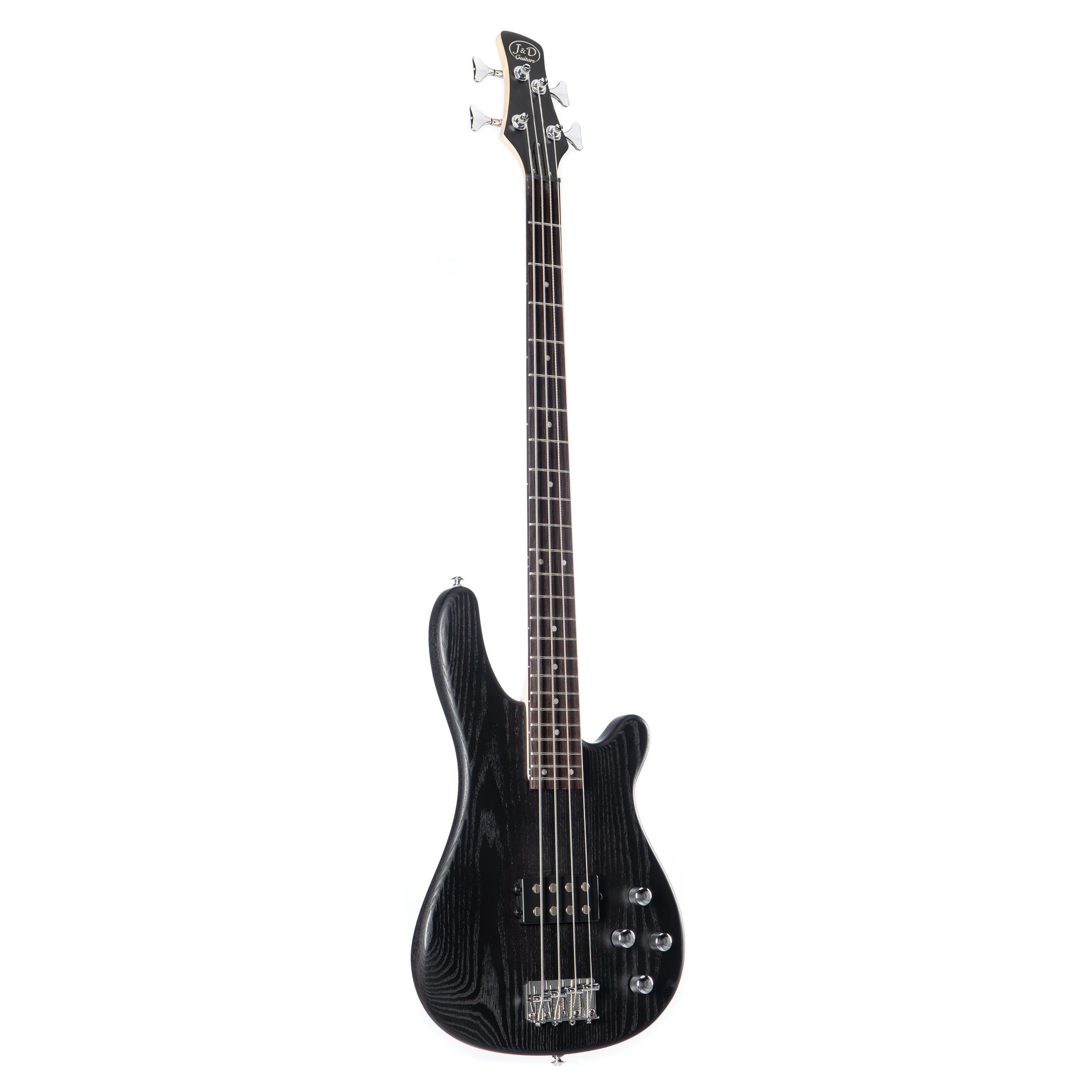 J & D E-Bass, 200 MM Trans Black 4 Saiter E-Bass mit MM-Style Humbucker und aktiver Elektronik, E-Bässe, 4-Saiter E-Bässe, 200 MM Trans Black, 4 Saiter E-Bass, MM-Style Humbucker