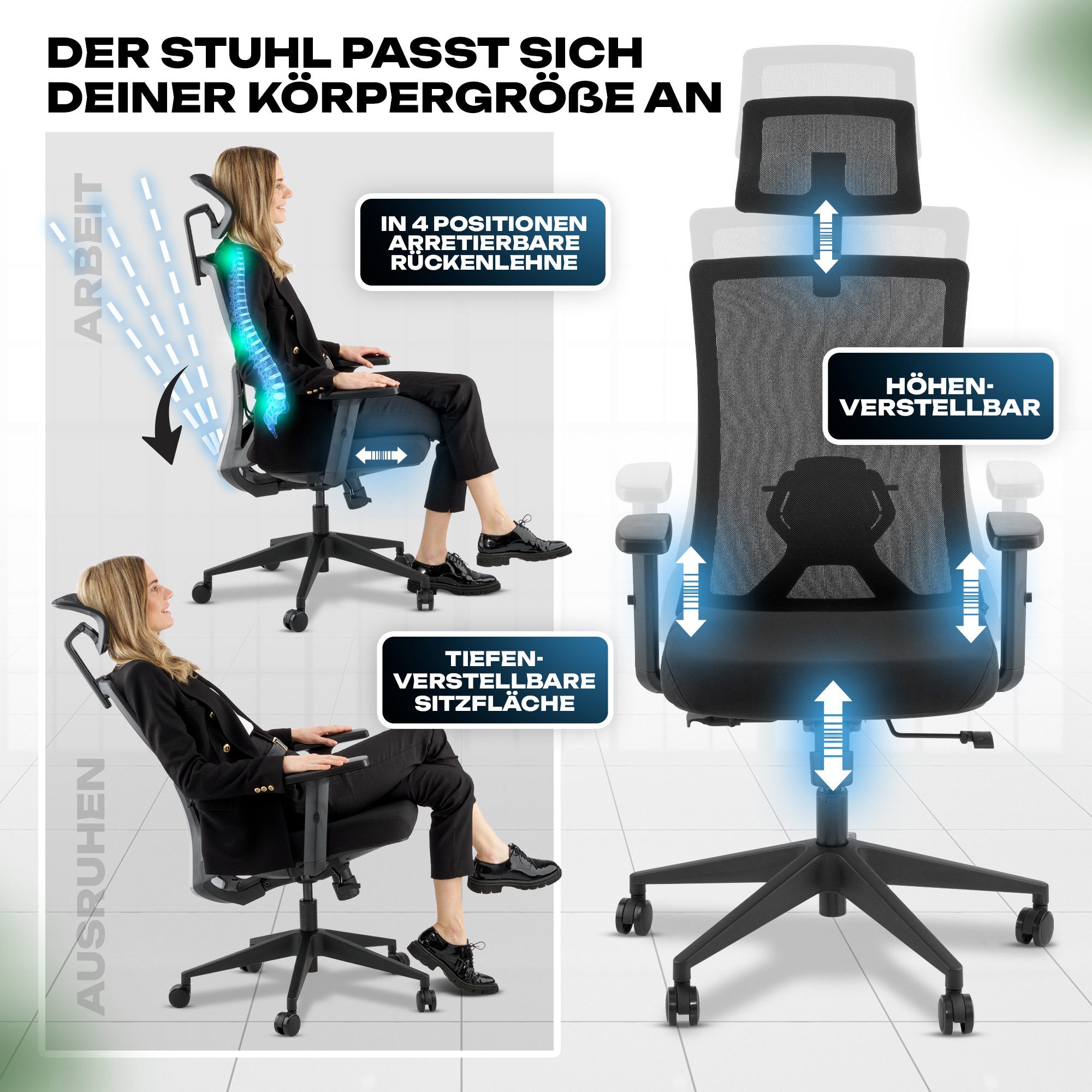 VALKENSTOL Bürostuhl M3 Ergonomischer Bürostuhl 150 günstig online kaufen