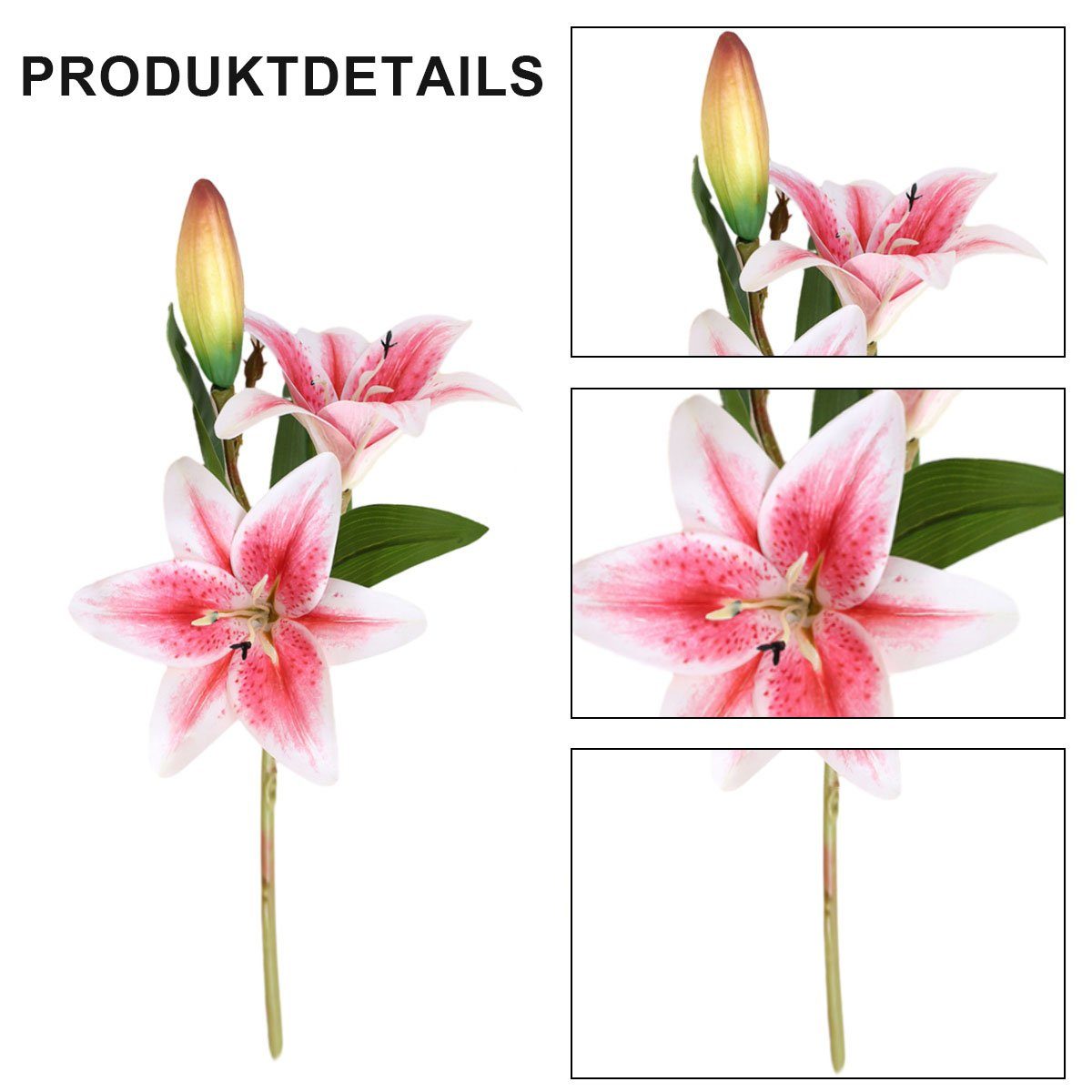 Hochzeit Künstliche rosa Sträuße, Jormftte Künstliche Blumen,Realistisch,Natürliche Zimmerpflanze für Ideal
