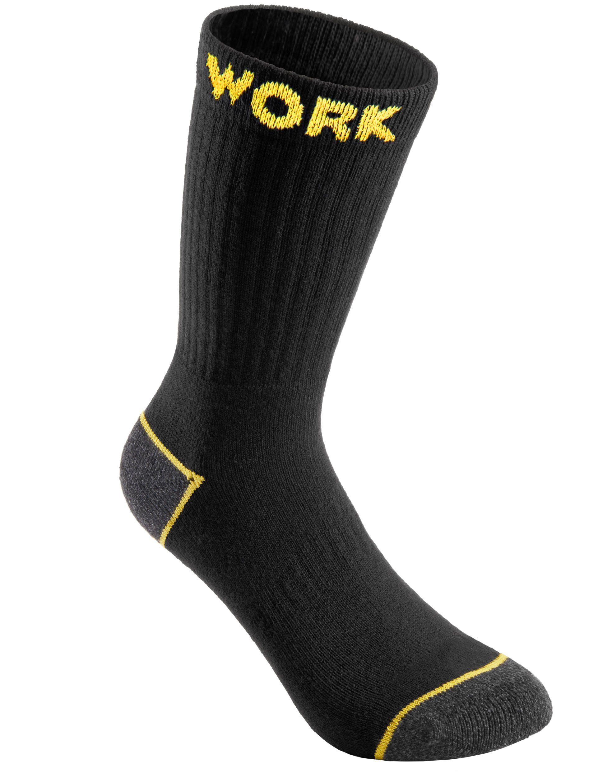 für Herren Halt BRUBAKER optimalen Arbeitssocken aus WORK auf für (Verstärkter Funktionssocken Zehenbereich, Baumwolle) der Arbeitsschuhen Arbeit - Robuste für Socken 10-Paar, atmungsaktiver optimalen in Schutz Fersen und