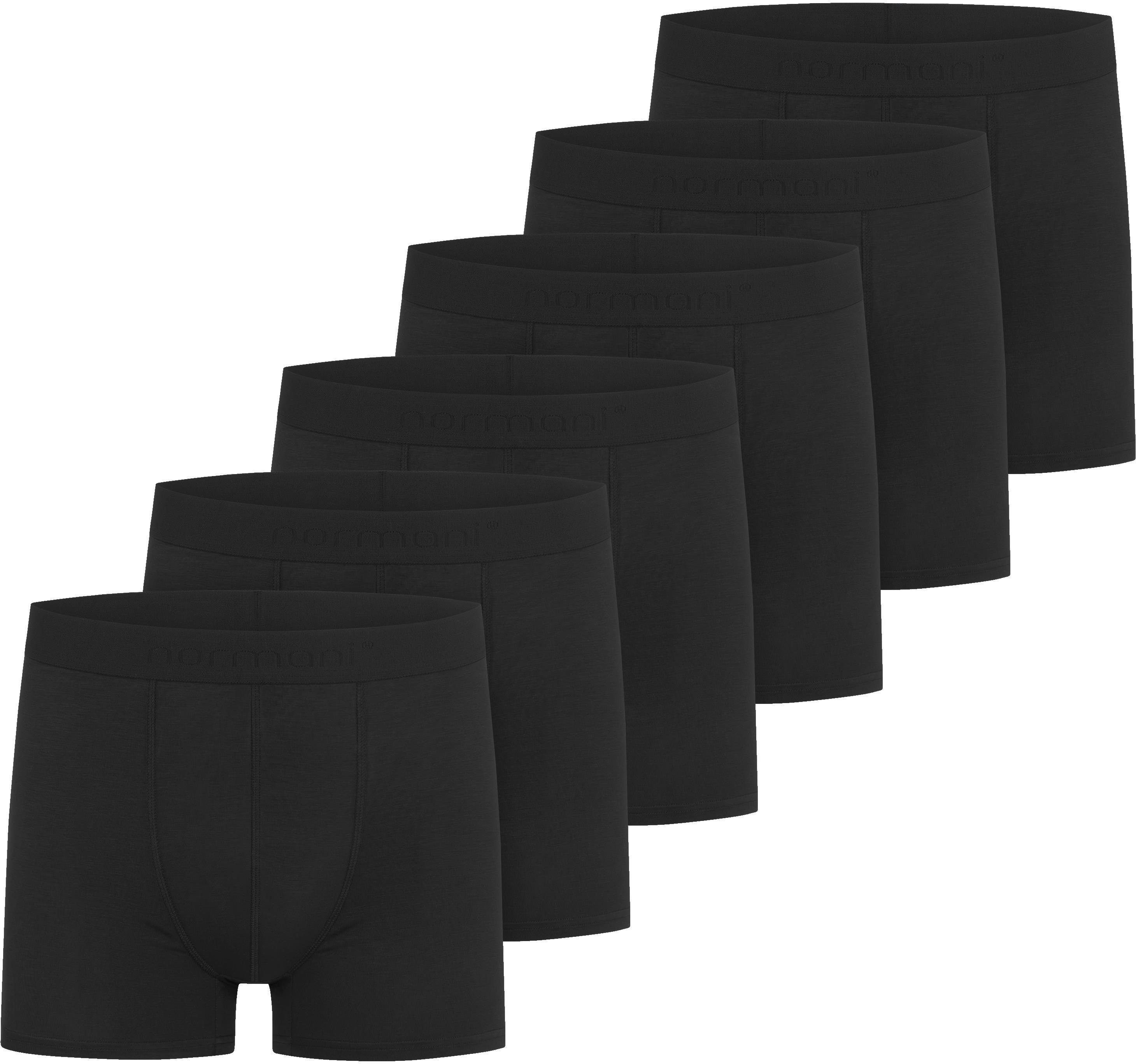 Herren Boxershorts für Schwarz aus Männer Boxershorts 6 mit Unterhosen Viskose Box normani aus Geschenk weicher Viskose